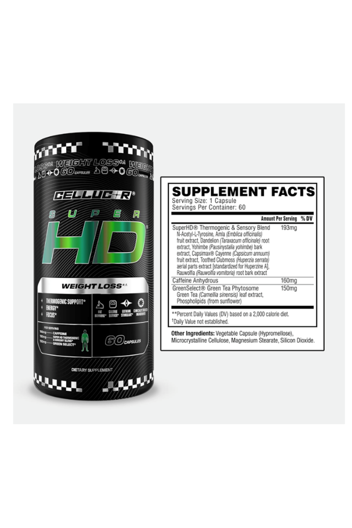 Cellucor Super HD Weıght Loss Fat Burner, 60 Capsules. Usa Menşei.57.