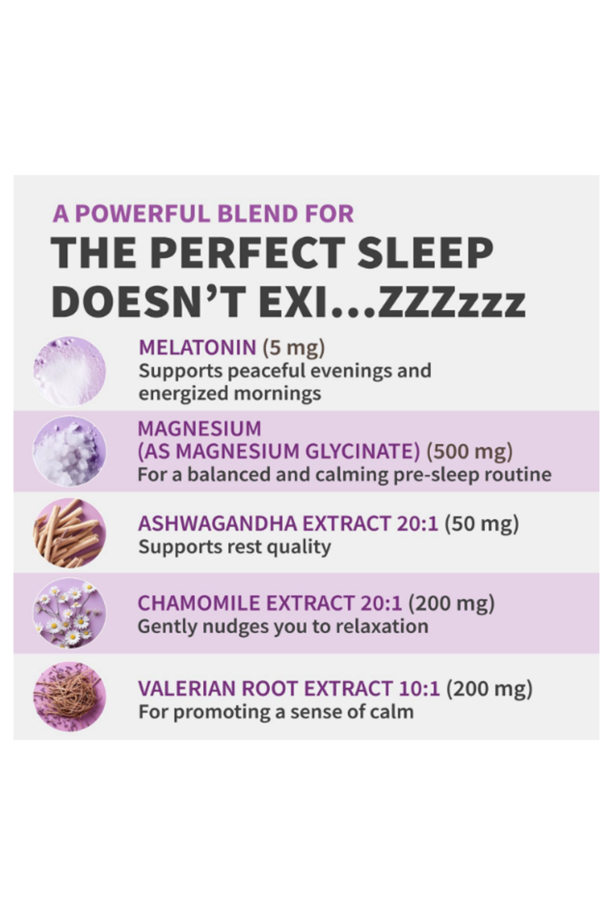 MEDCHOICE  Natural Sleep Magnesium Glycinate 500mg, L Theanine, Valerian Root,, GABA, 5-HTP, 90 Capsul.ABD MENŞEİ.50.