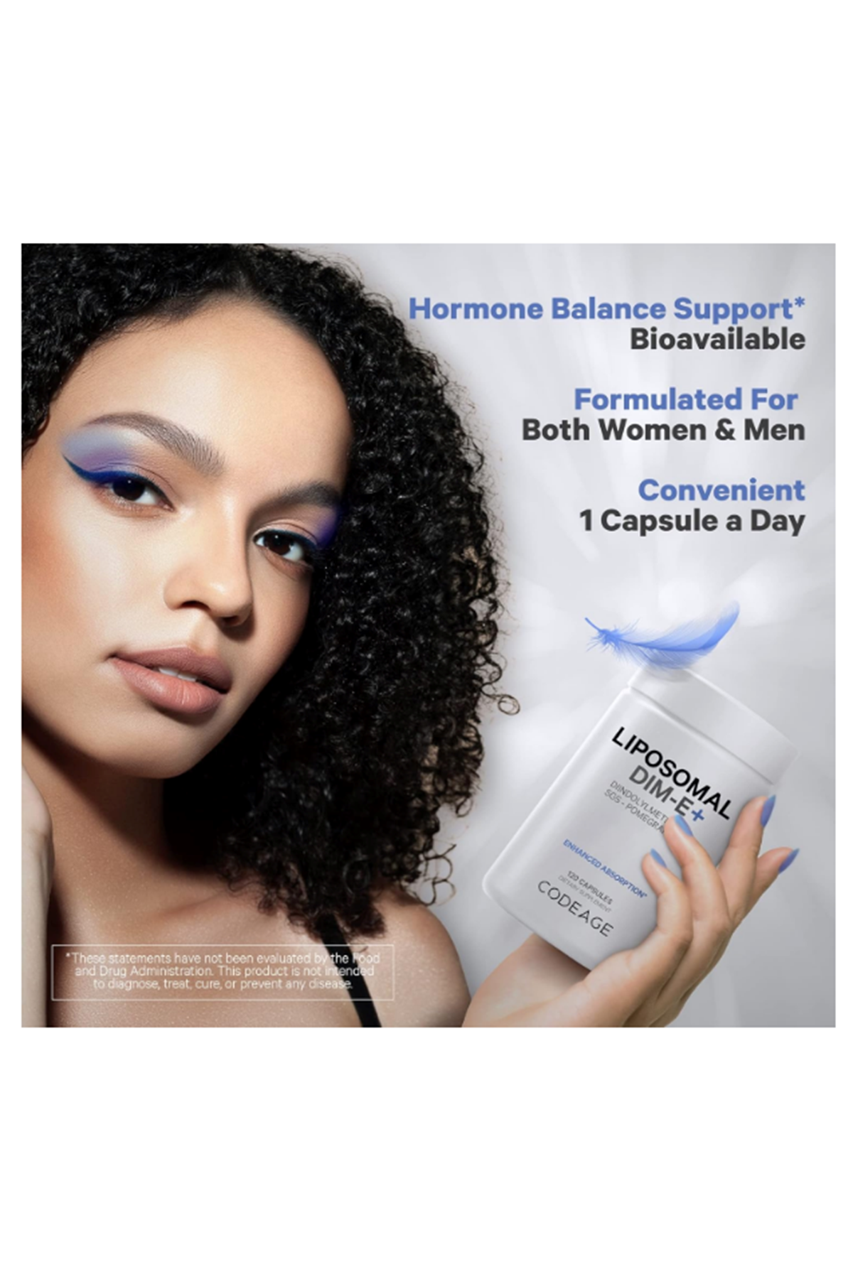 Codeage Liposomal DIM  SGS, Pomegranate, Broccoli, Vitamin E Isomers Tocopherols Alpha Beta Gamma Delta 120 Capsules.
