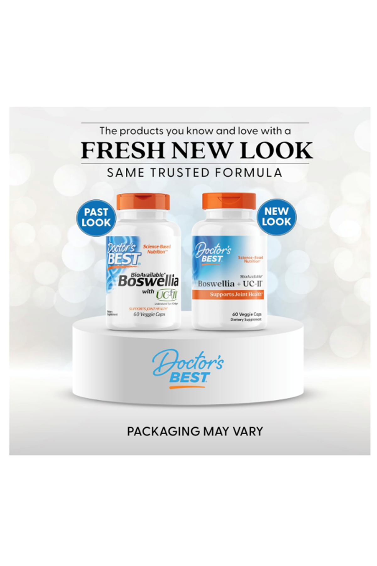 Doctors Best BioAvailable Boswellia + UC-II, Undenatured Type II Collagen Supports Joint Health,Gluten Free, 60 Veggie Caps.