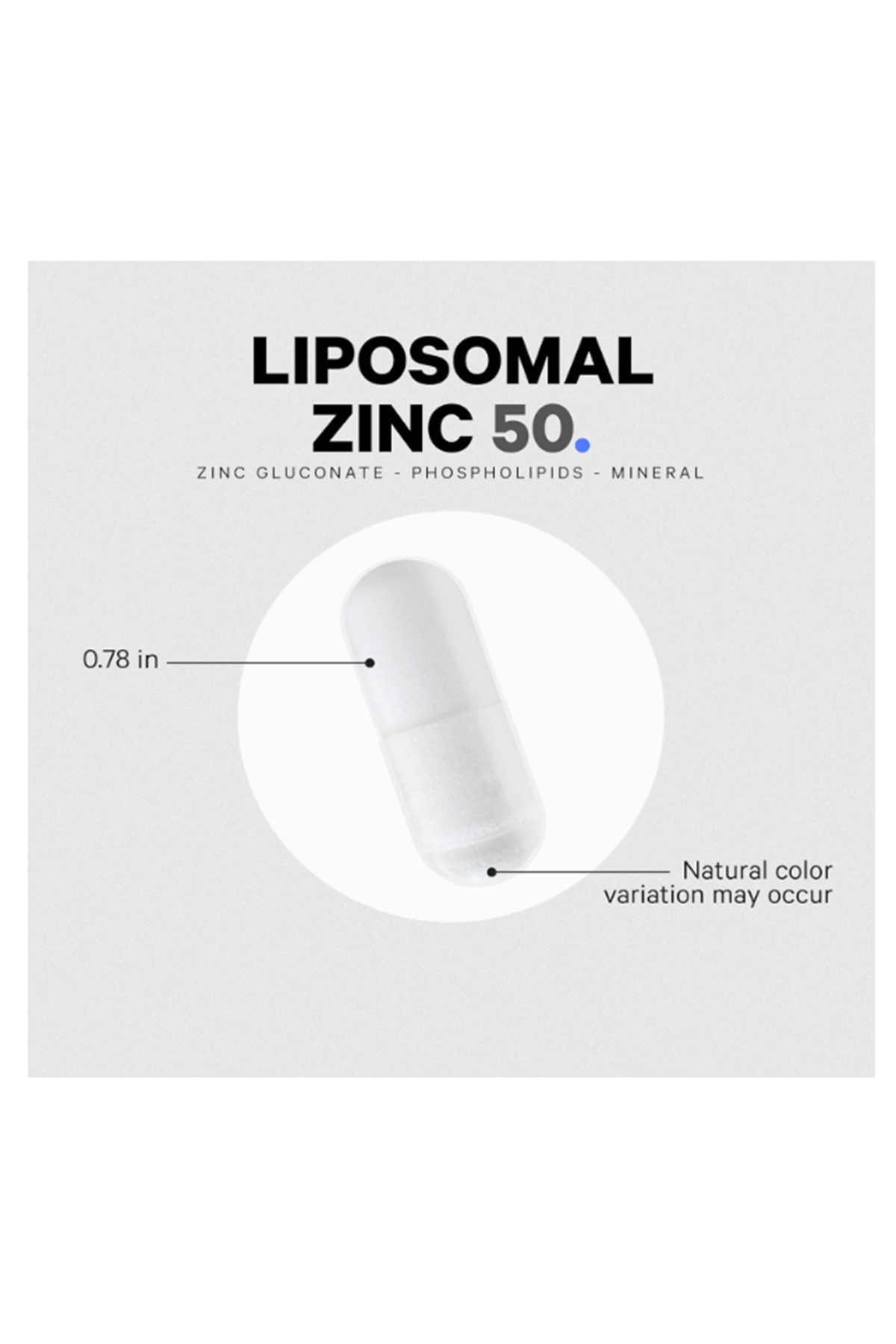Codeage Liposomal Zinc 100 Capsul–3 Month Supply–One Per Day-50mg Zinc Gluconate- Essential Mineral-Vegan.