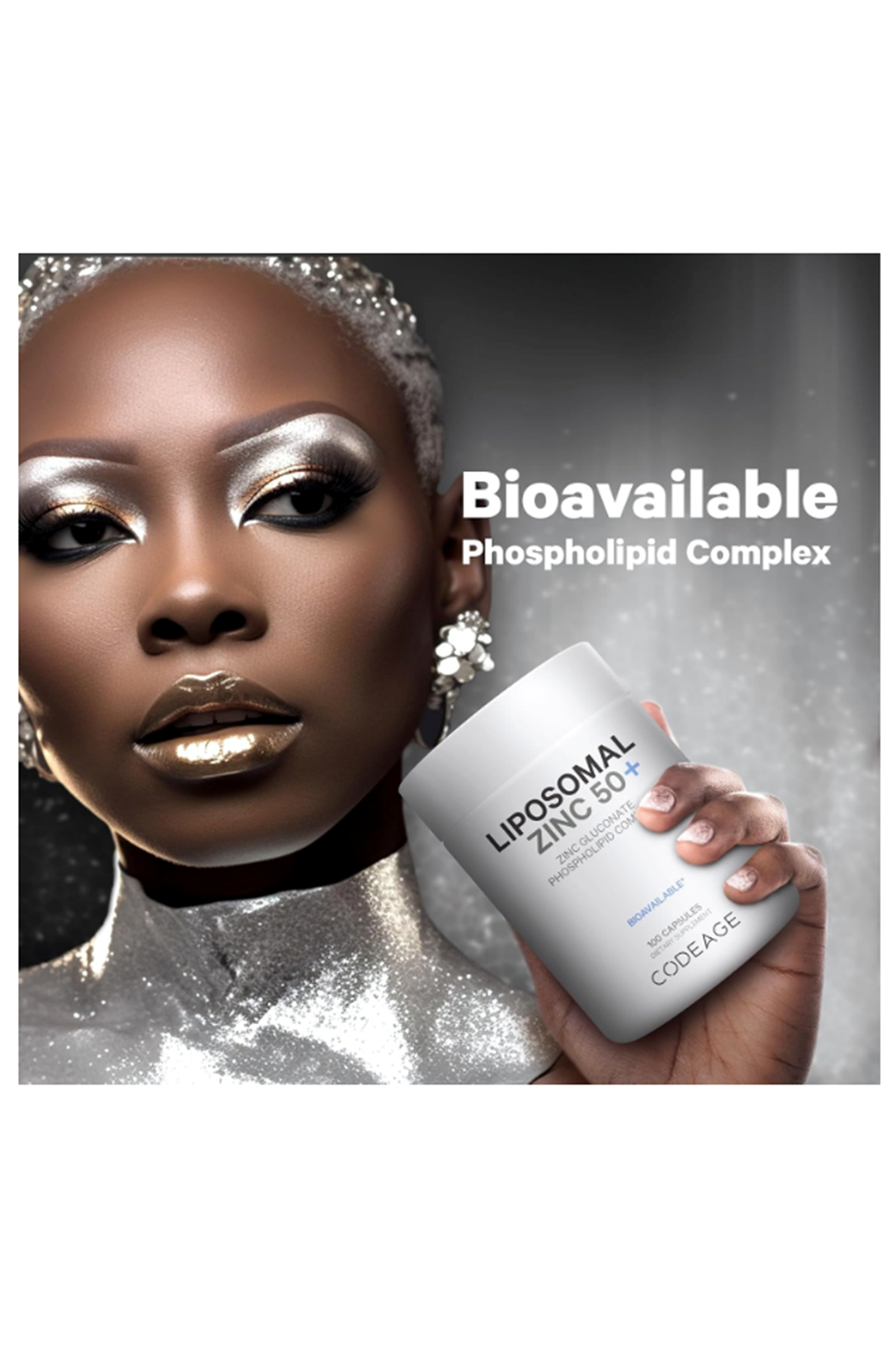 Codeage Liposomal Zinc 100 Capsul–3 Month Supply–One Per Day-50mg Zinc Gluconate- Essential Mineral-Vegan.