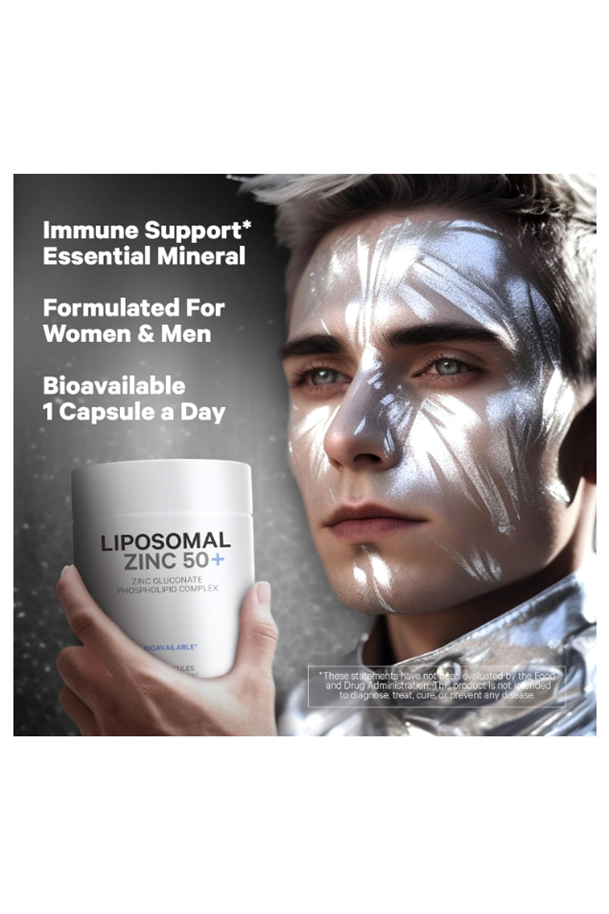 Codeage Liposomal Zinc 100 Capsul–3 Month Supply–One Per Day-50mg Zinc Gluconate- Essential Mineral-Vegan.