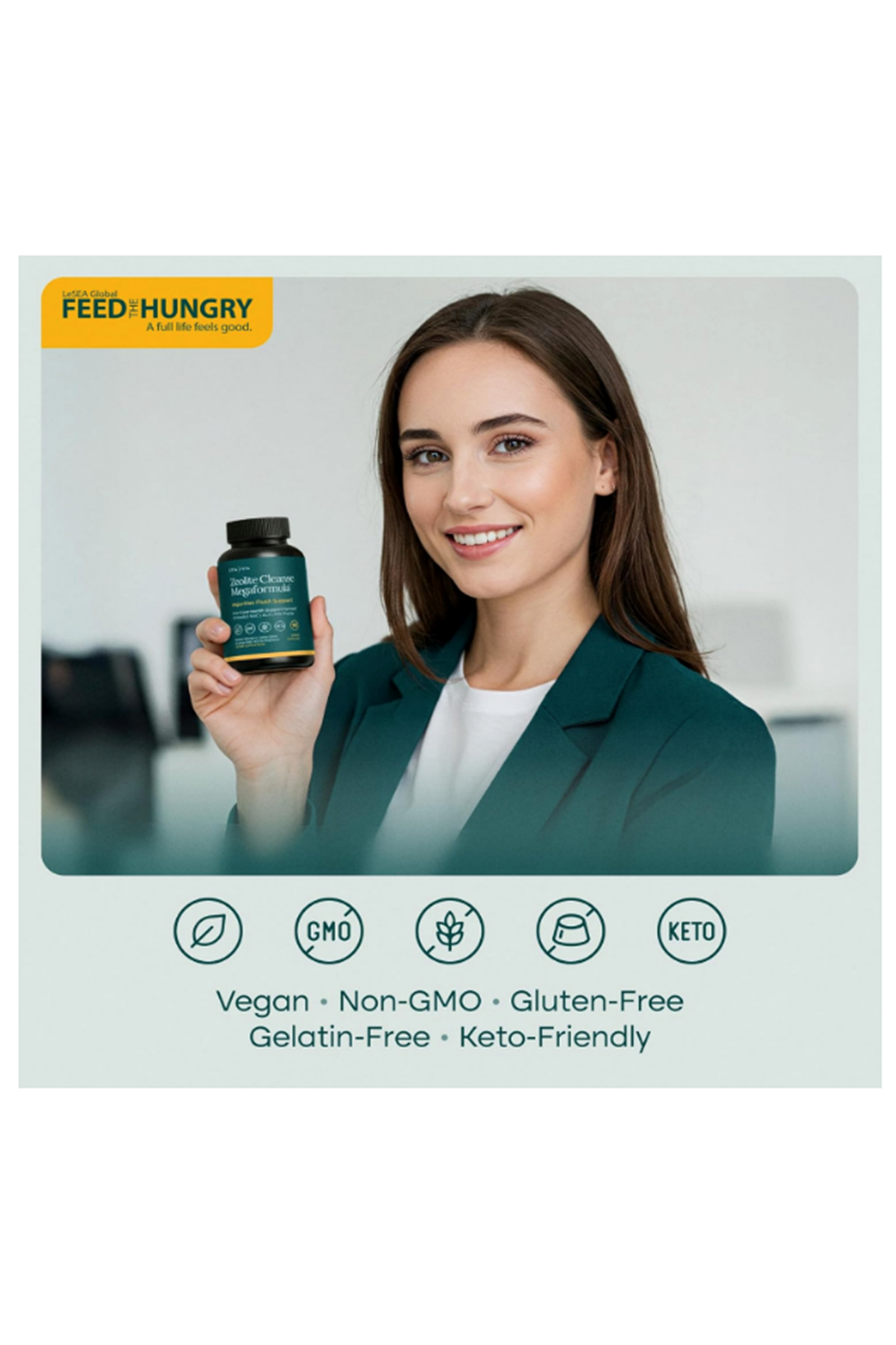 Etta Vita Zeolite Cleanse Liver Detox 90 Capsul Repair-Microplastics for Gut Health,Cognition Natural Energy-Glutathione,NAC,Chlorella,Spirulina,ALA,Cilantro,Milk Thistle,Noni, Shilajit.Made ın Usa.