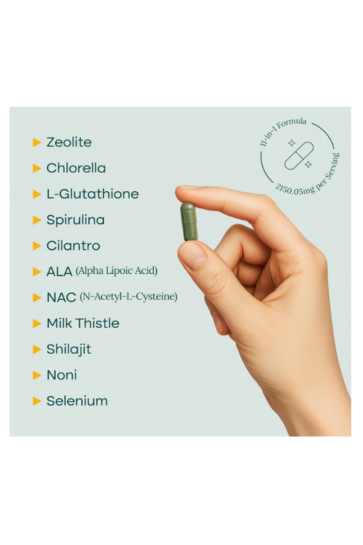 Etta Vita Zeolite Cleanse Liver Detox 90 Capsul Repair-Microplastics for Gut Health,Cognition Natural Energy-Glutathione,NAC,Chlorella,Spirulina,ALA,Cilantro,Milk Thistle,Noni, Shilajit.Made ın Usa.