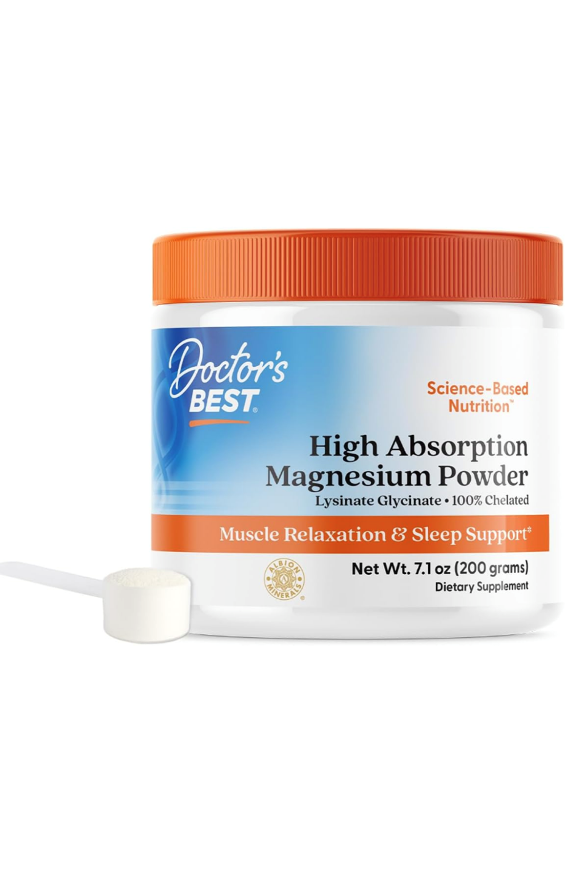 Doctor's Best, High Absorption Magnezium Lysinate Glycinate Chelate Albion® 200gr.