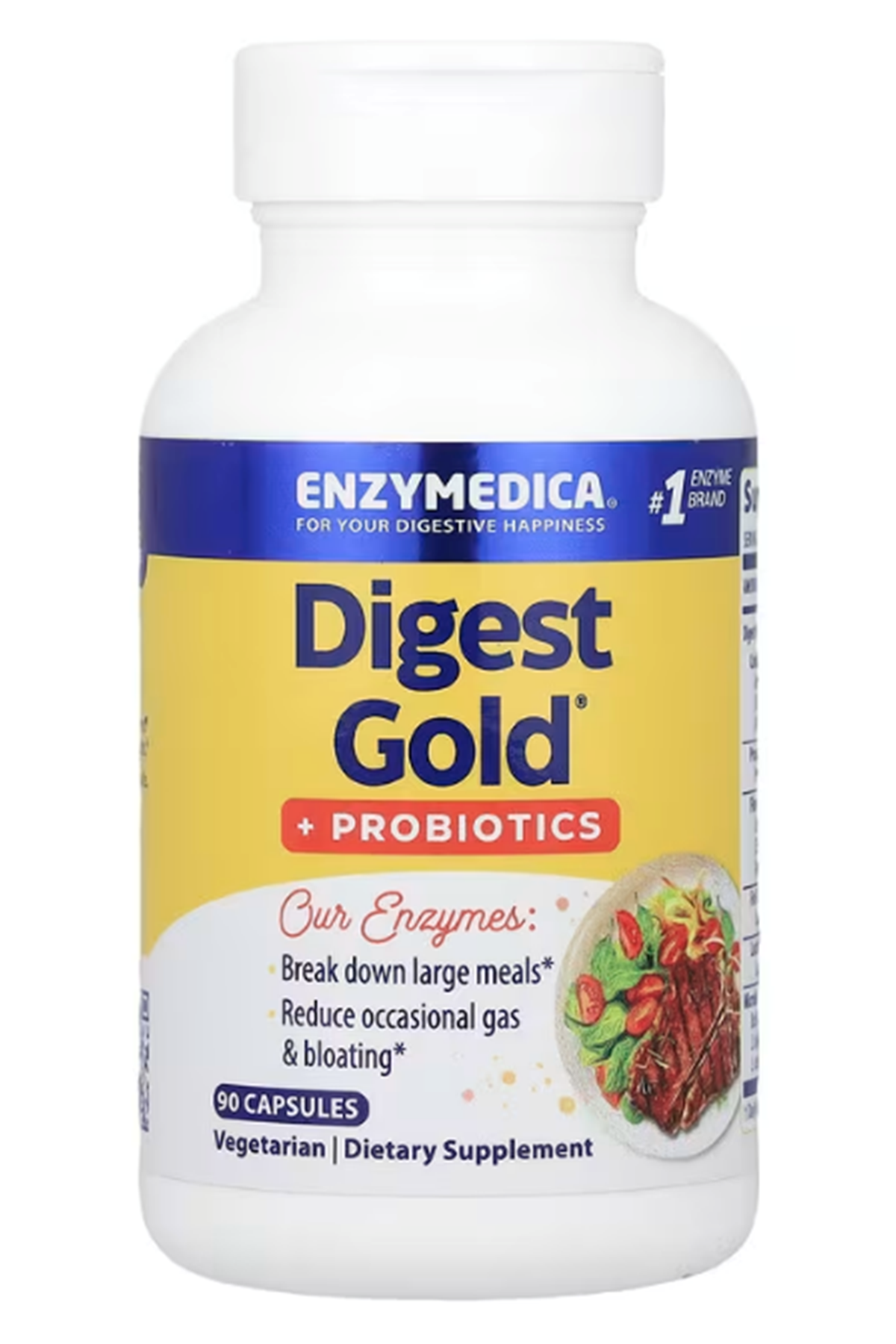 Enzymedica, Digest Gold® + Probiotics, 90 Capsules.