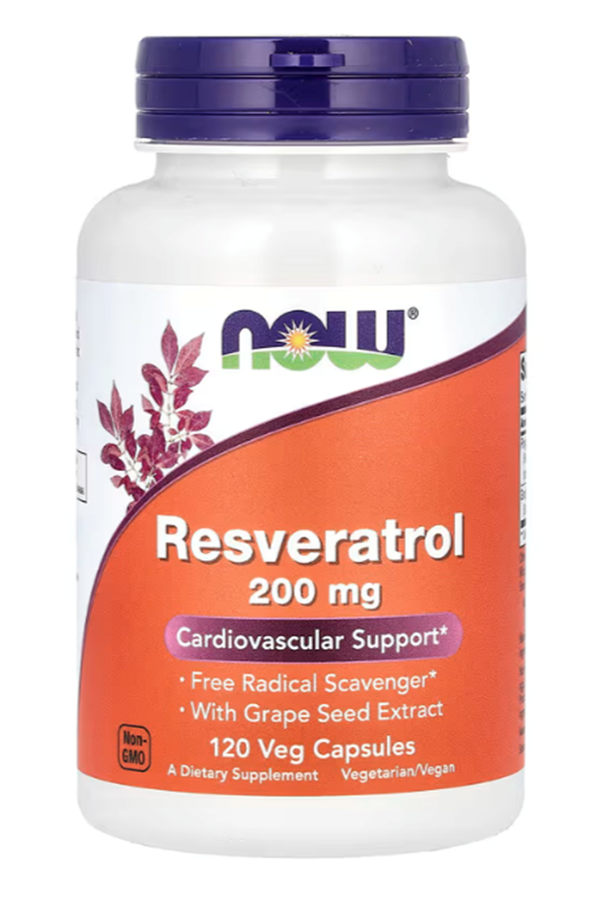 NOW Foods, Resveratrol, 200 mg, 120 Veg Capsules.