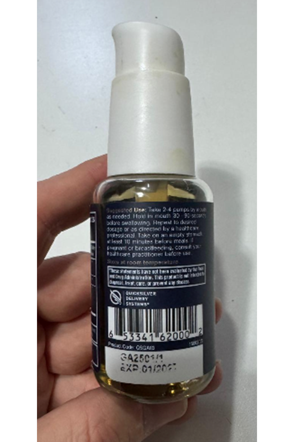 Quicksilver Scientific Liposomal GABA + L Theanine (GÜMRÜK MUAYENE NUMUNE ÜRÜNÜ)  (50ml).Made ın Usa.66.