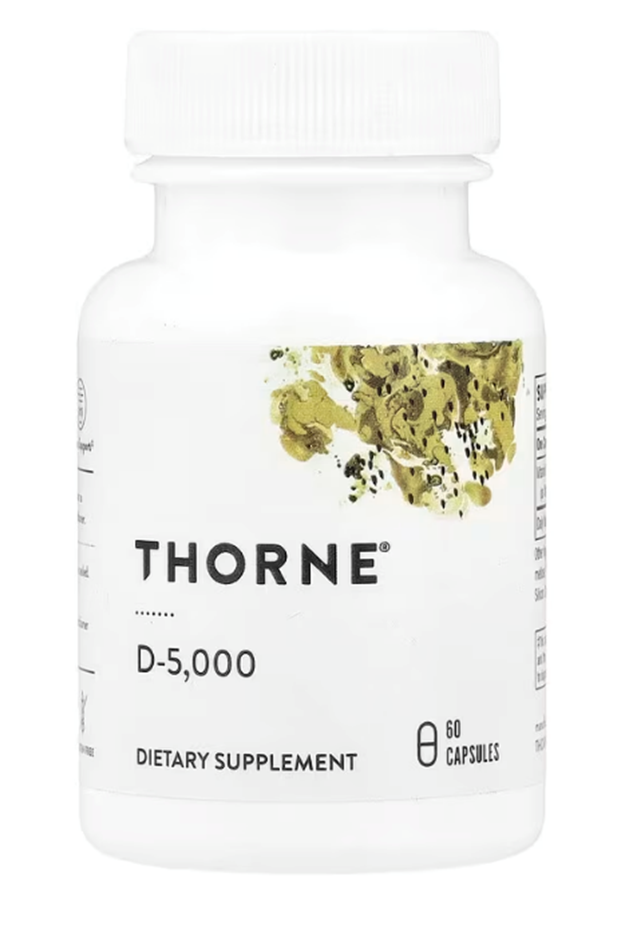 Thorne, D-5,000, 60 Capsules (125 mcg per Capsule).