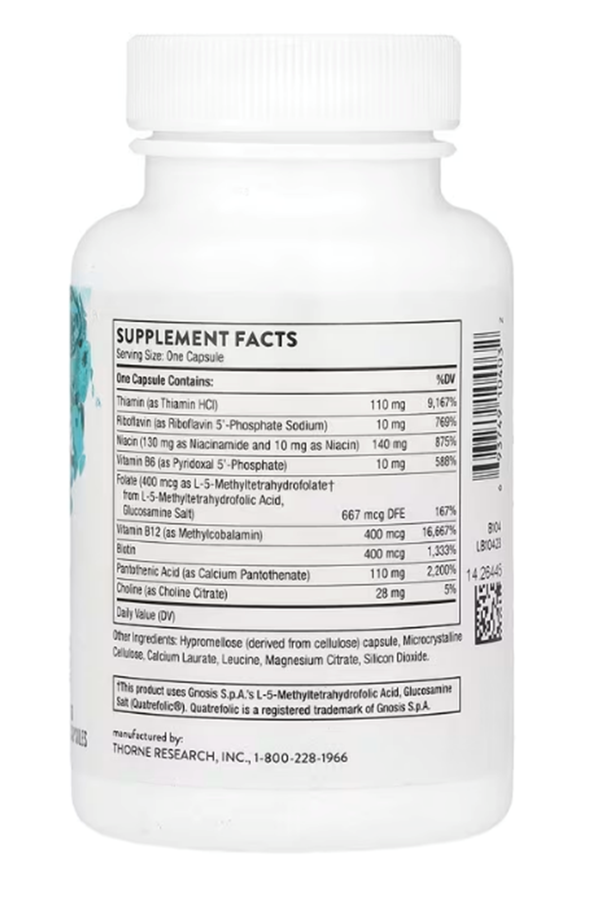 Thorne, Basic B Complex, 60 Capsules.