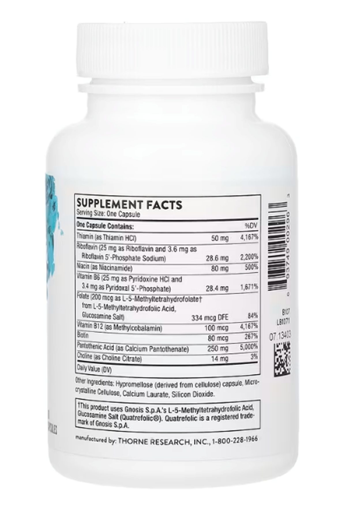 Thorne, Stress B-Complex, 60 Capsules.