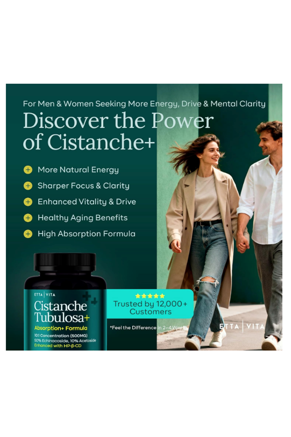 Etta Vita Cistanche Tubulosa 60 Vegie Capsules.Made ın Usa.