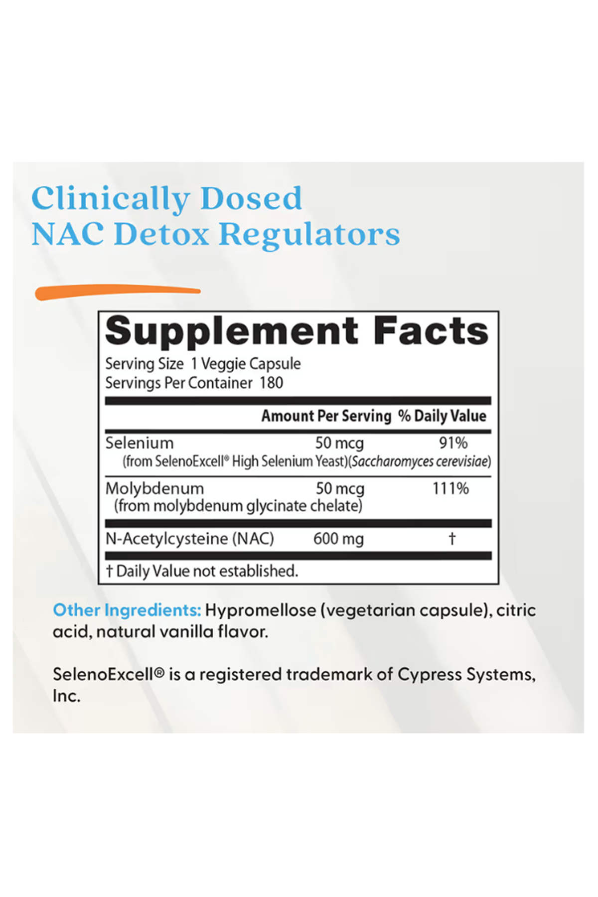 Doctor's Best  N-Acetyl L-Cysteine Detox 180 Veggie Capsul.(Ösg Özel Sporcu Gıdaları)