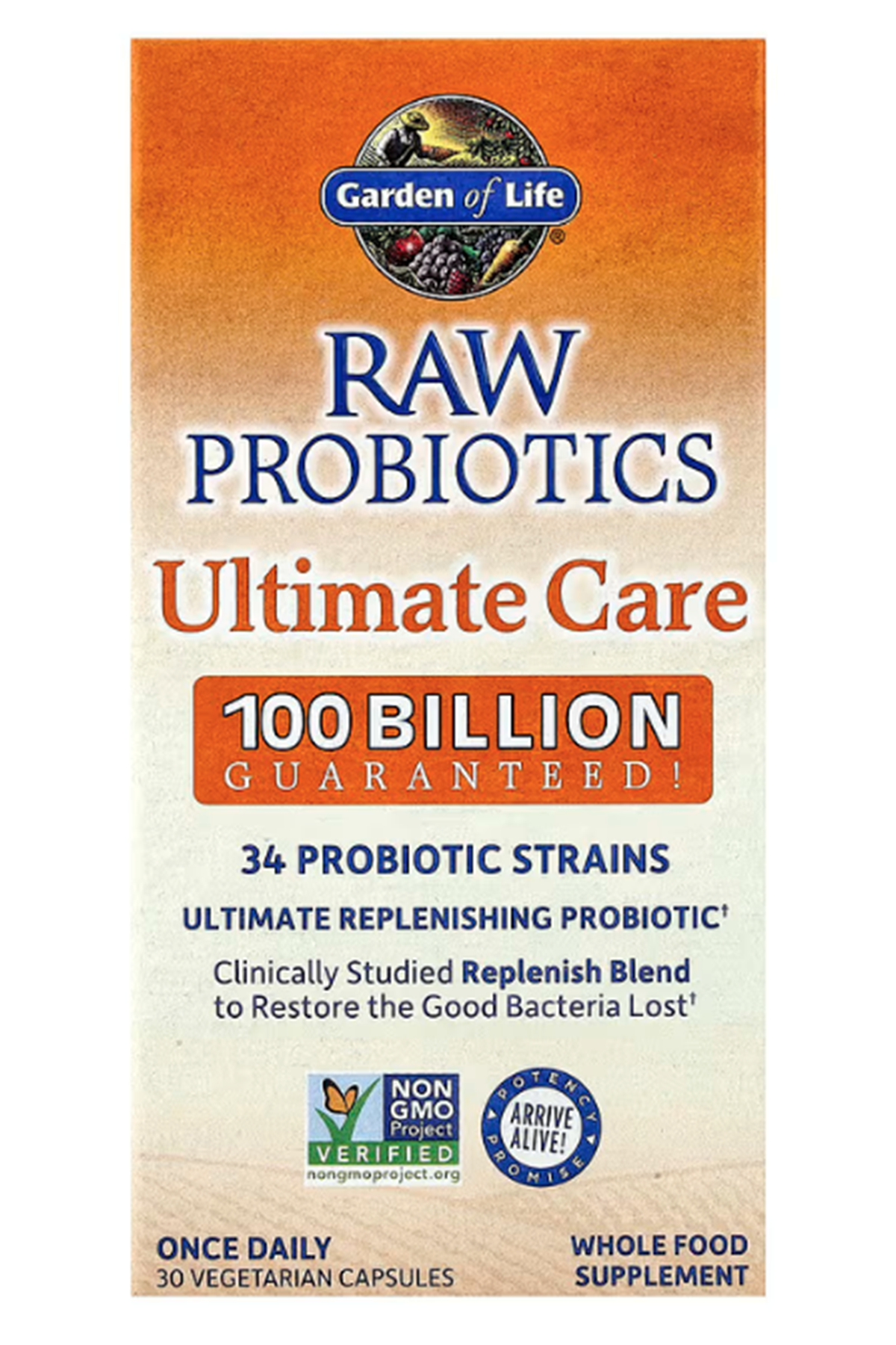 Garden of Life, RAW Probıotics, Ultimate Care, 30 Vegetarian Capsules.