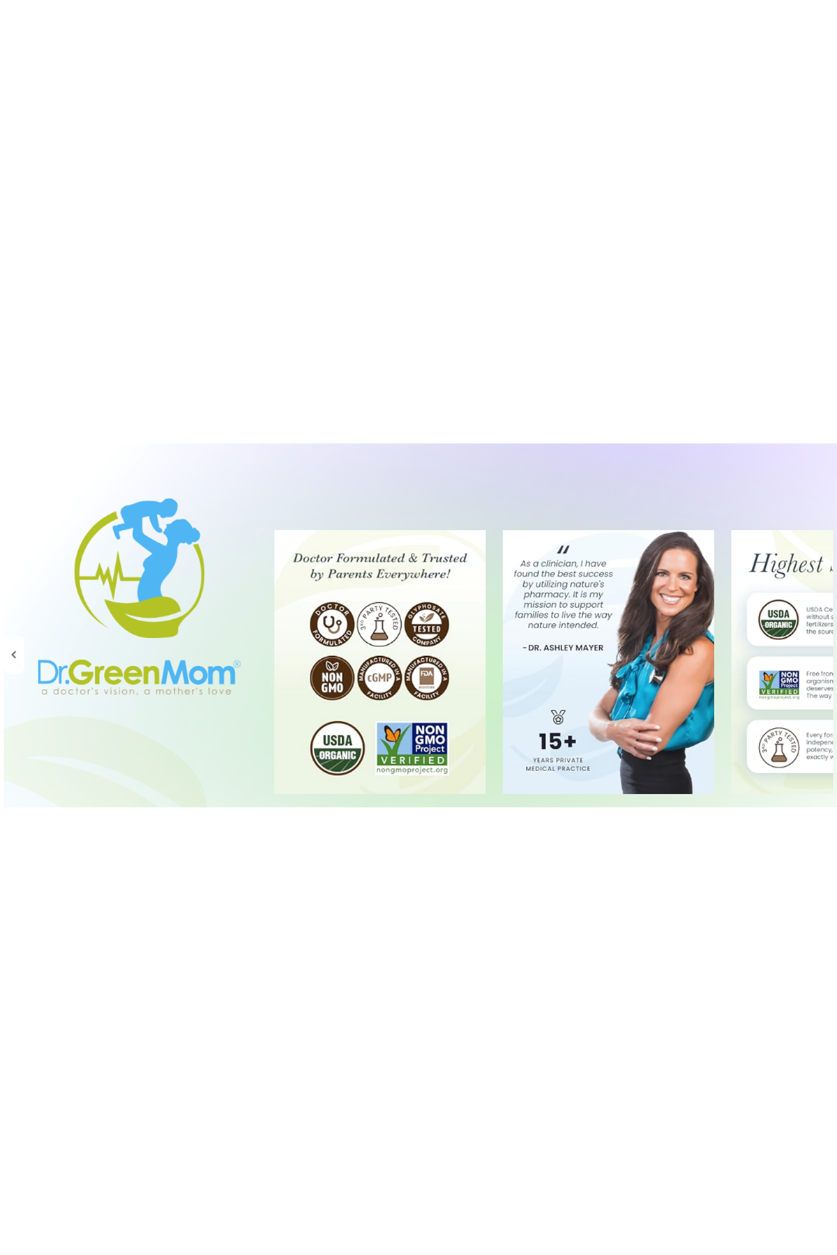 Dr. Green Mom USDA Organic Folinic Acid Drops - 500 mcg per Drop  30 ML Methylation Support B9 Supplements for Kids  Adults  Neurological Function.