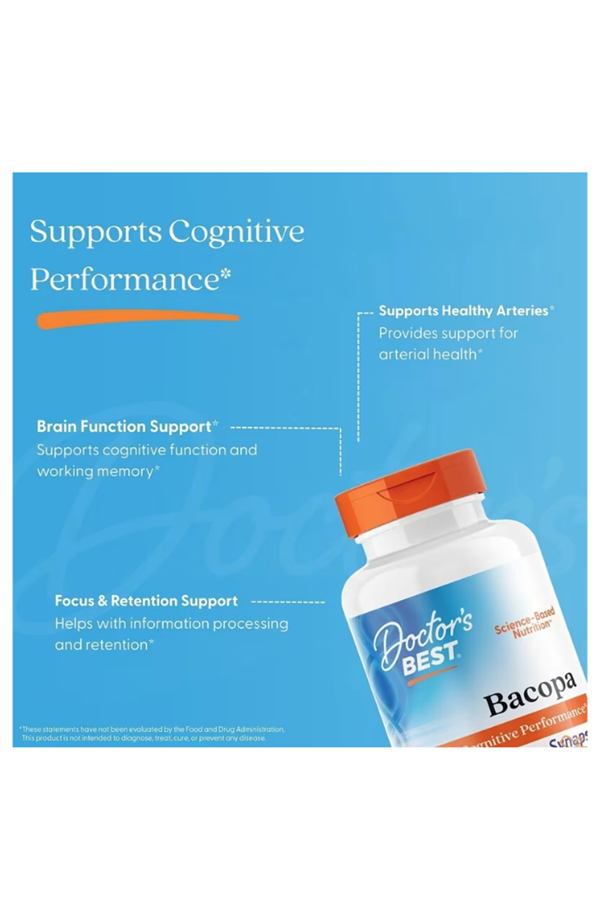 Doctor's Best, Bacopa with Synapsa, 320 mg, 60 Veggie Capsul.Usa version.47.