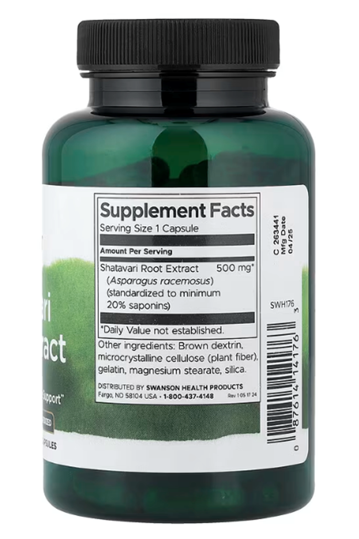 Swanson  Shatavari Root Extract 500mg 120 Capsul.