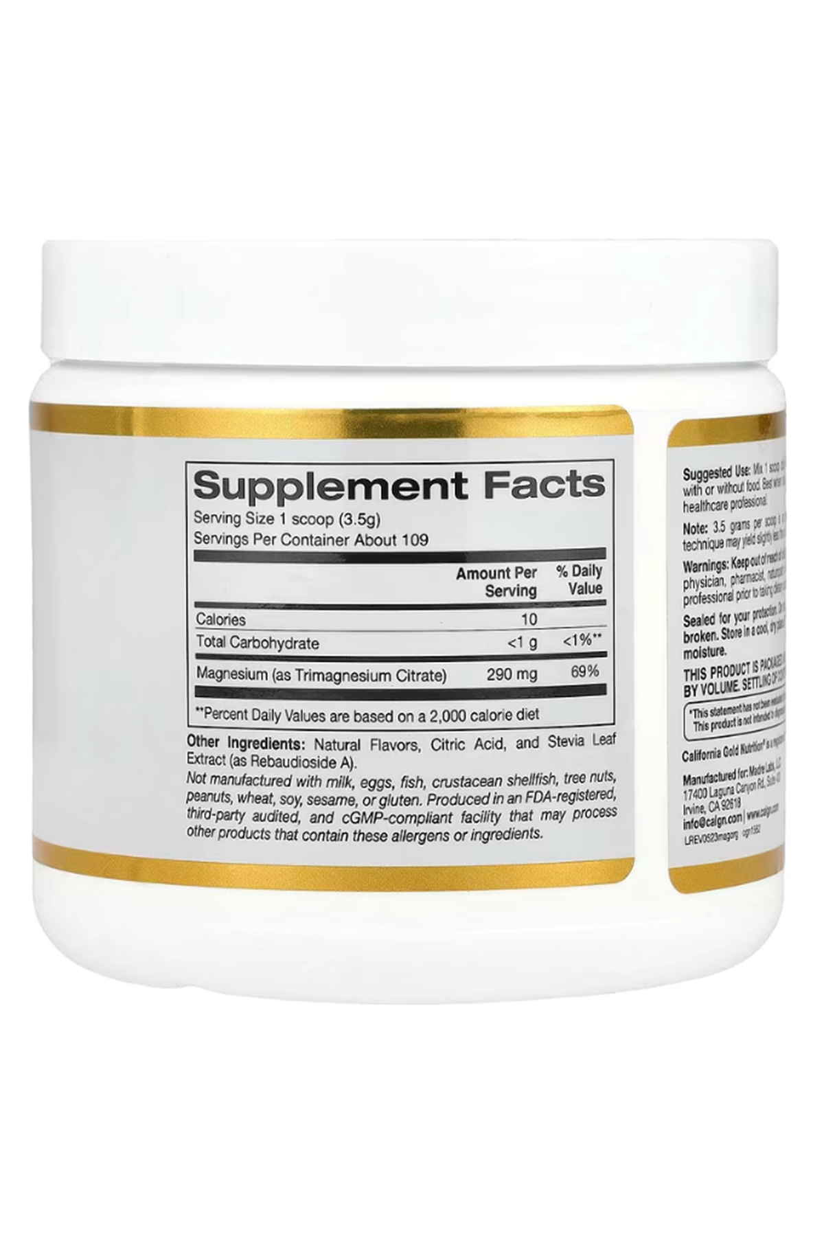 California (Özelsporcugıdaların'dan !!) Gold Nutrition Magnesium Powder Beverage, Orange 380gr.