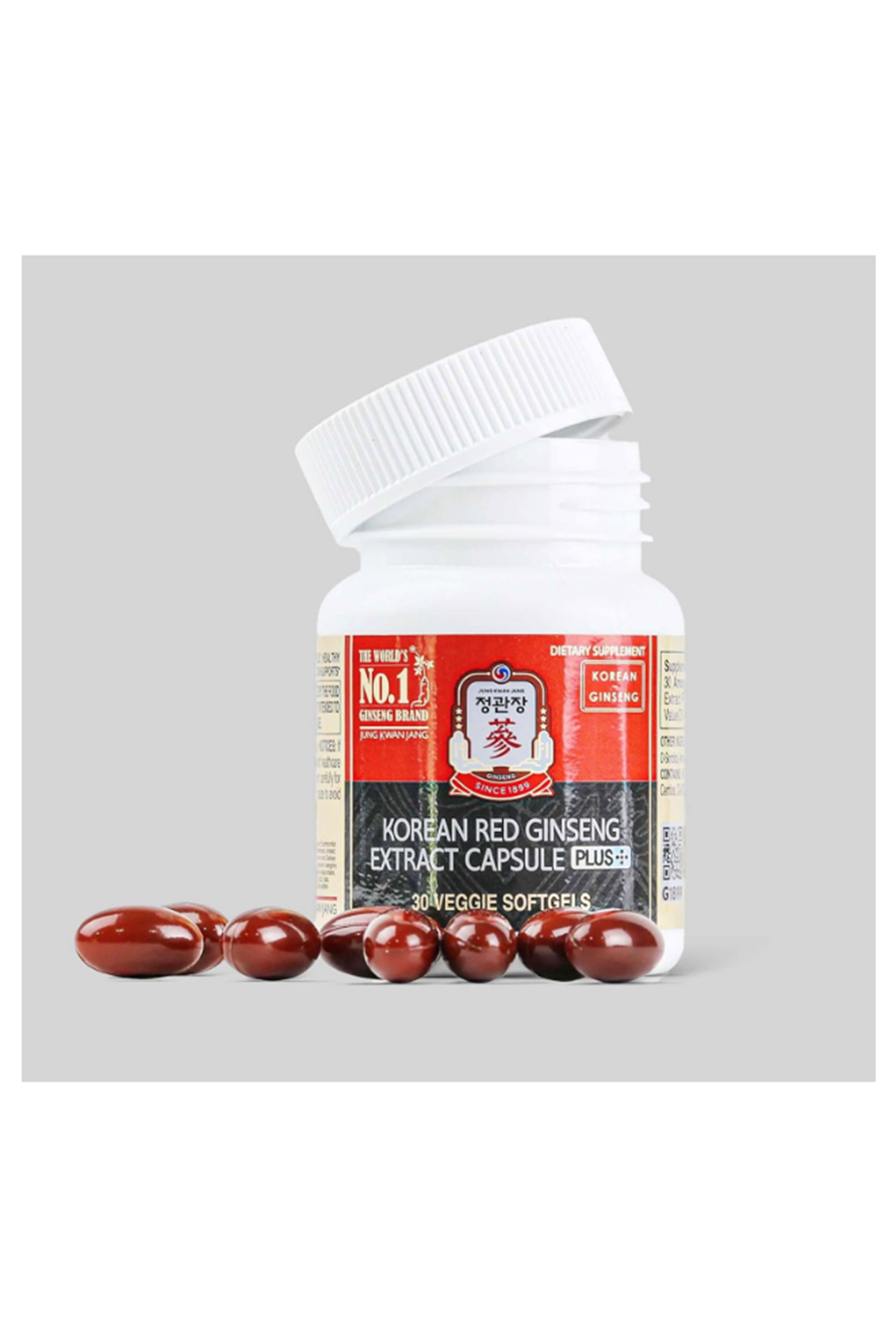 JUNG KWAN JANG Korean Red Ginseng Extract Men  Women Natural Energy Immune 30 Veg Softgel.