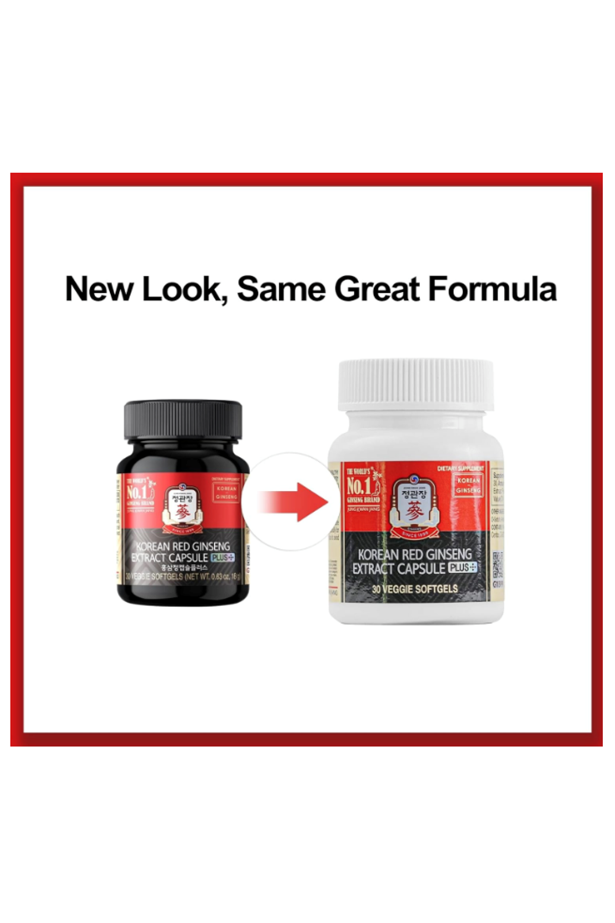 JUNG KWAN JANG Korean Red Ginseng Extract Men  Women Natural Energy Immune 30 Veg Softgel.