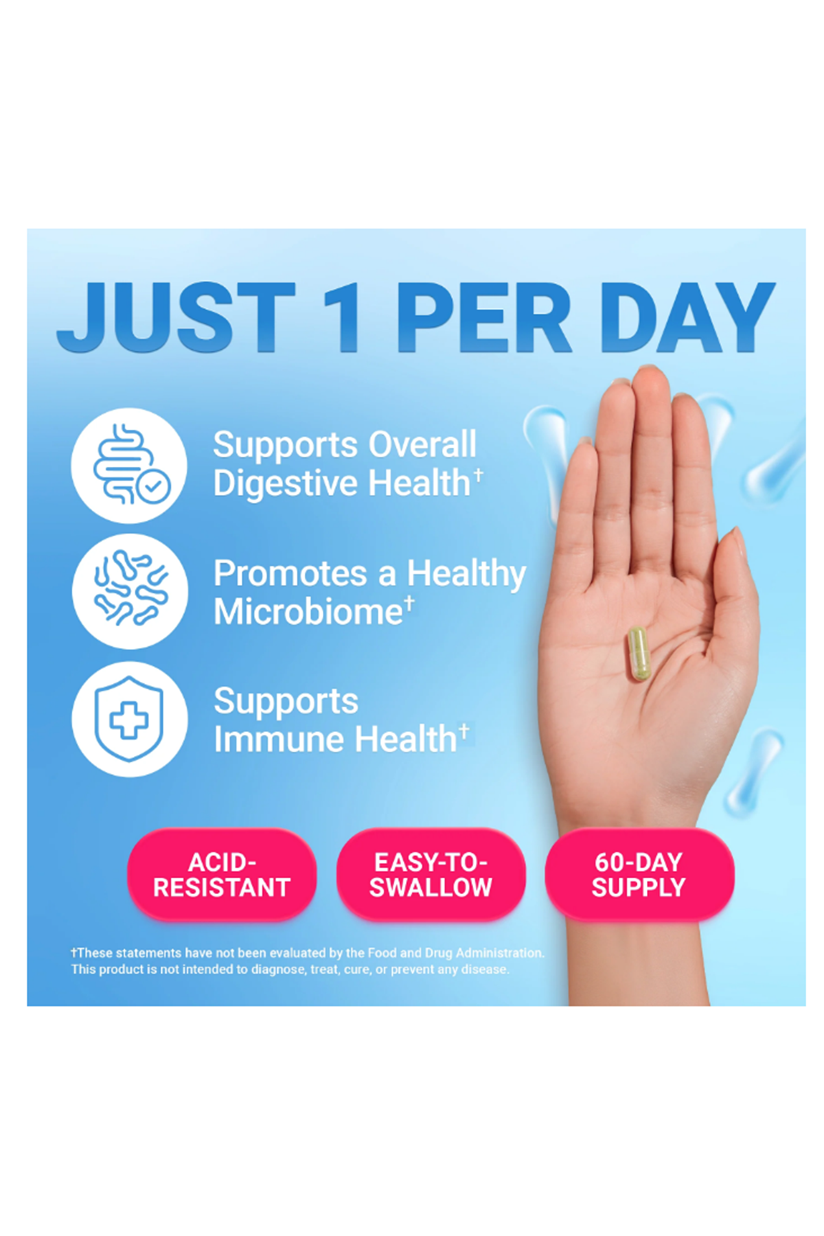 Dr. Berg Probiotic (60 Billion CFUs) 60 Probiotic Capsul Ease Occasional Constipation, Diarrhea, Gas  Bloating - Probiotics for Digestive Health.