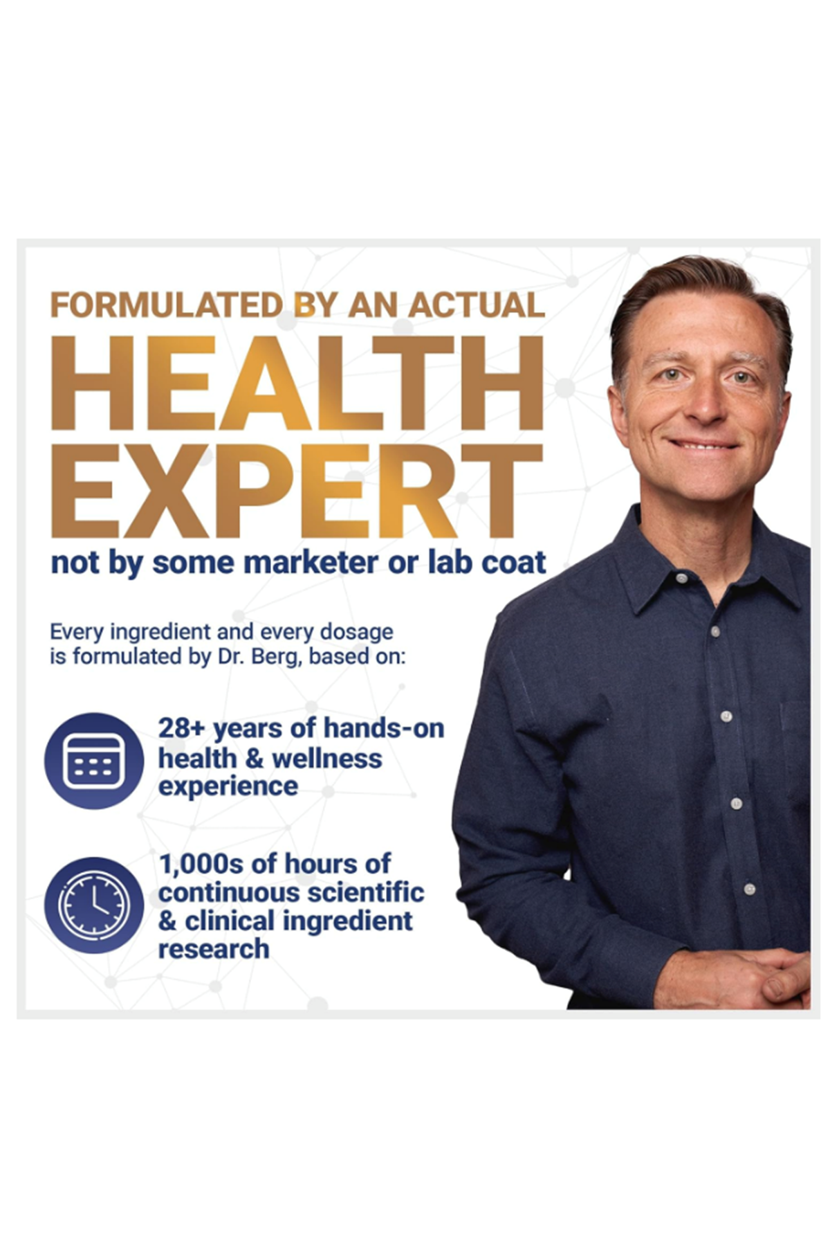 Dr. Berg Probiotic (60 Billion CFUs) 60 Probiotic Capsul Ease Occasional Constipation, Diarrhea, Gas  Bloating - Probiotics for Digestive Health.