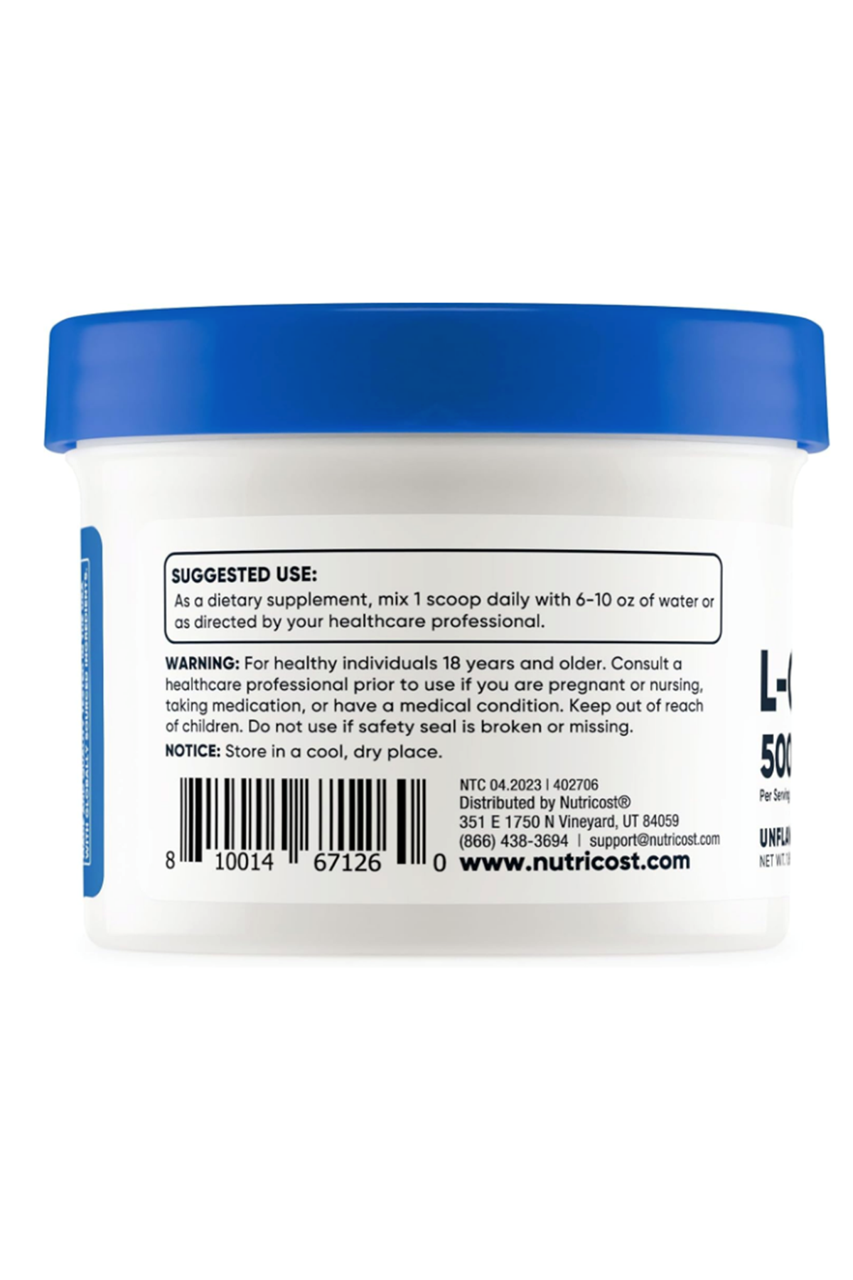 Nutricost  L-Carnosine Powder 50 Grams (100 Servings).