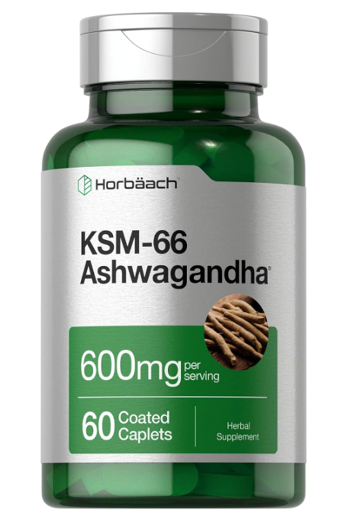 Horbaach  KSM-66  with L-Theanine 60 Coated Caplets.