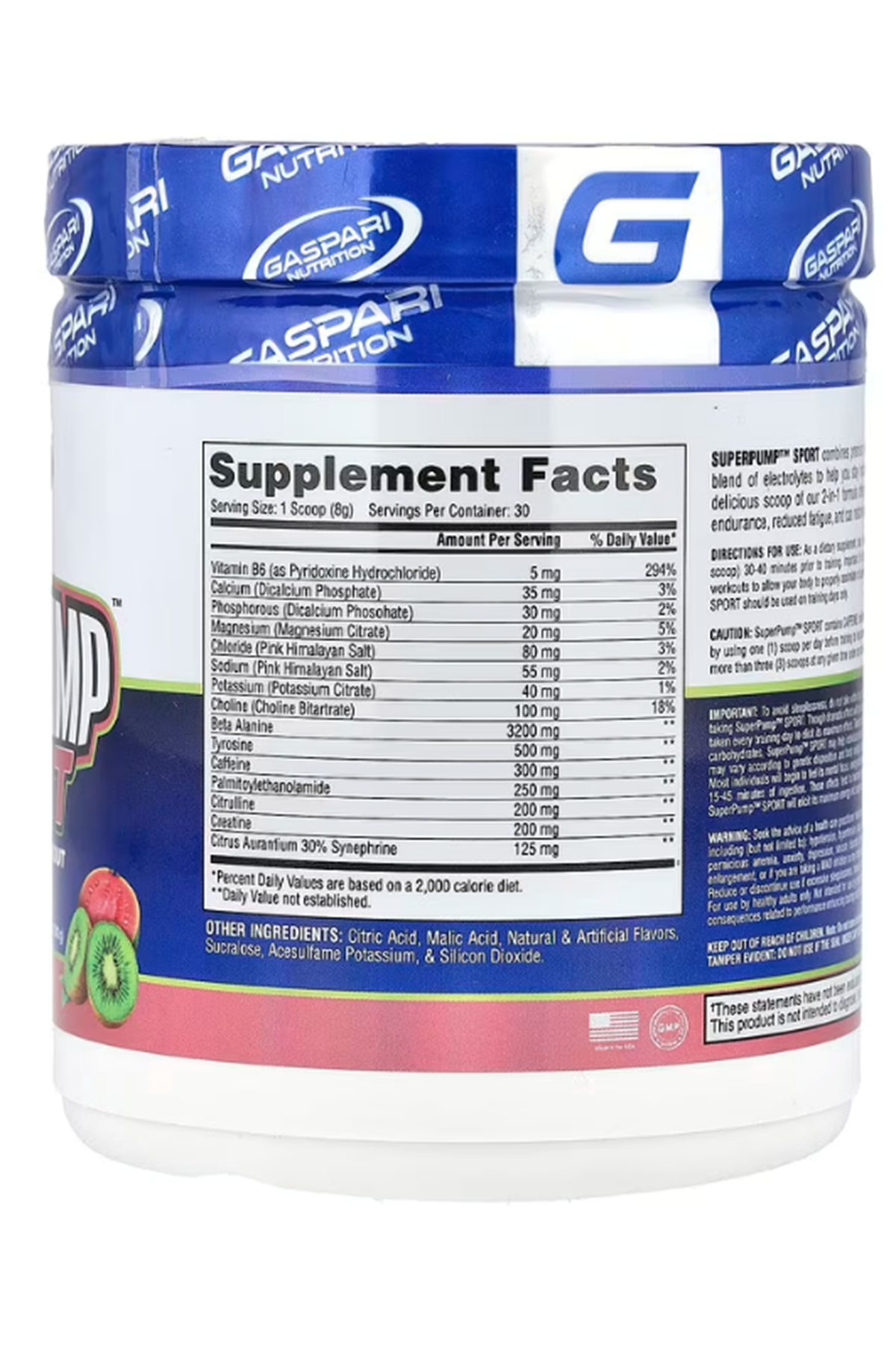 Gaspari Nutrition SuperPump Sport Hydrating Pre-Workout 240 gr.Made ın Usa.