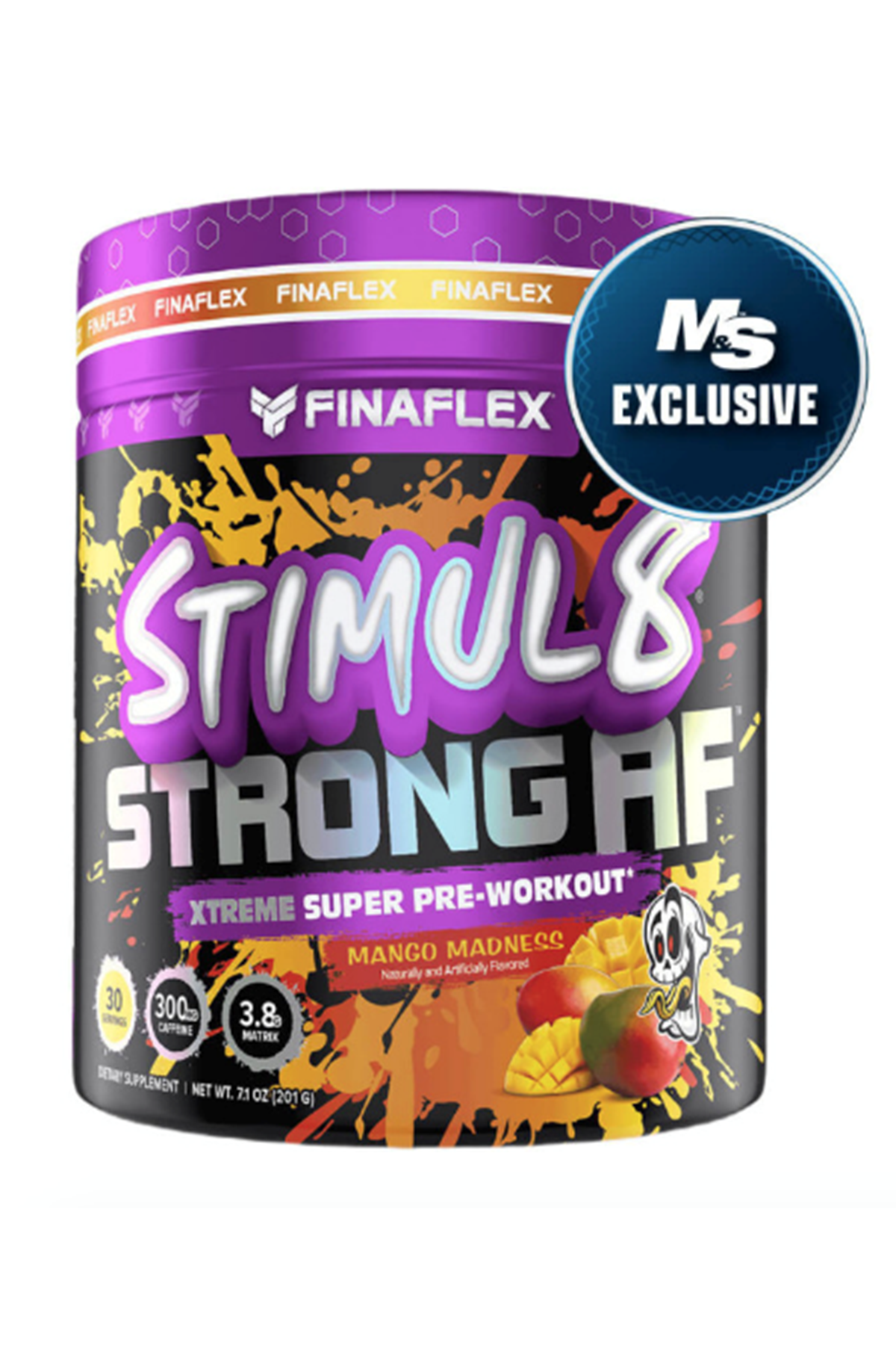 Finaflex Stimul8 Strong AF Xtreme Super Pre-Workout 201gr 30 Servis.Made ın Usa.