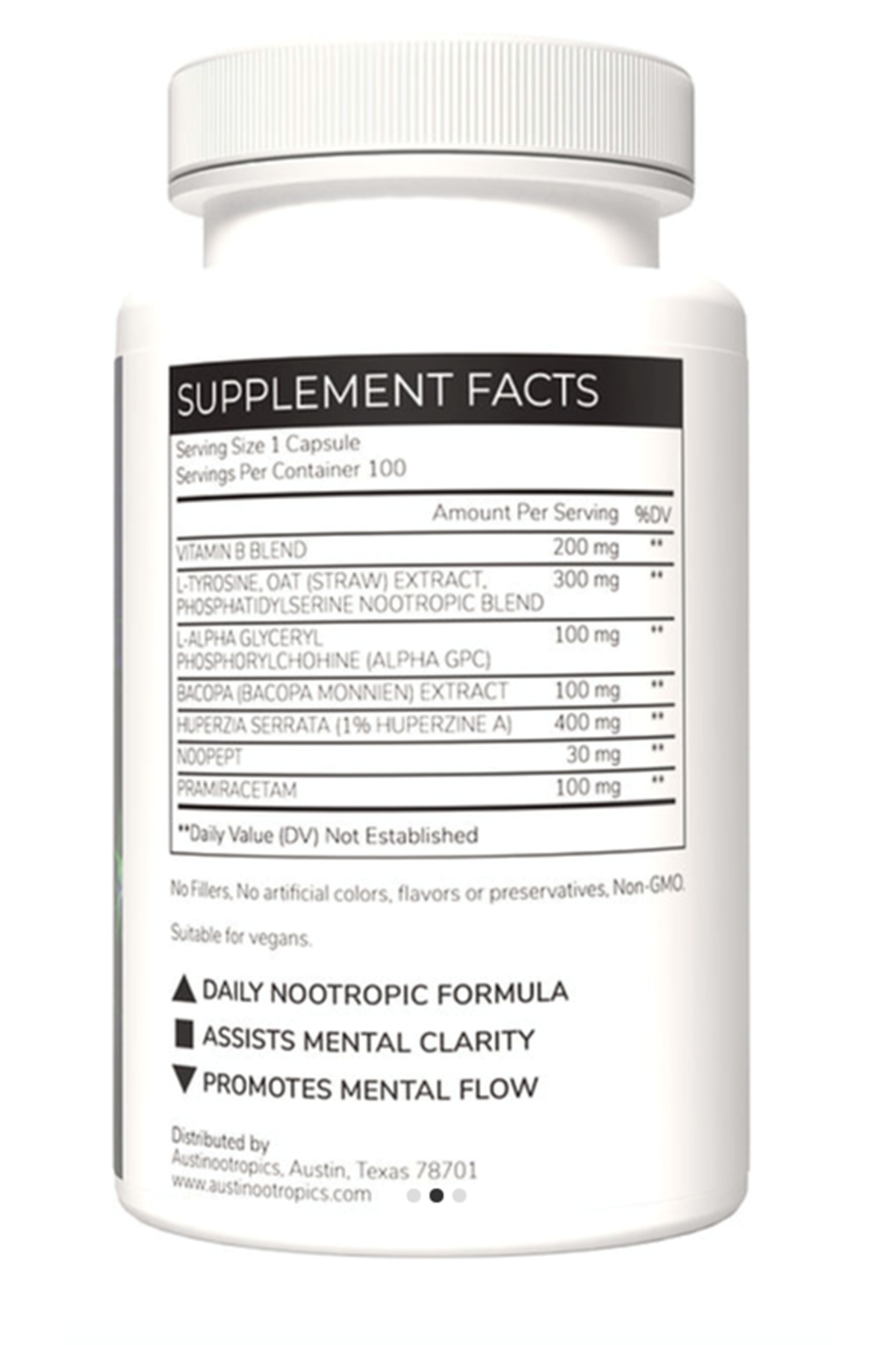 Austinootropics  Neuro Synergy  100 Veg Capsul.Made ın Usa.