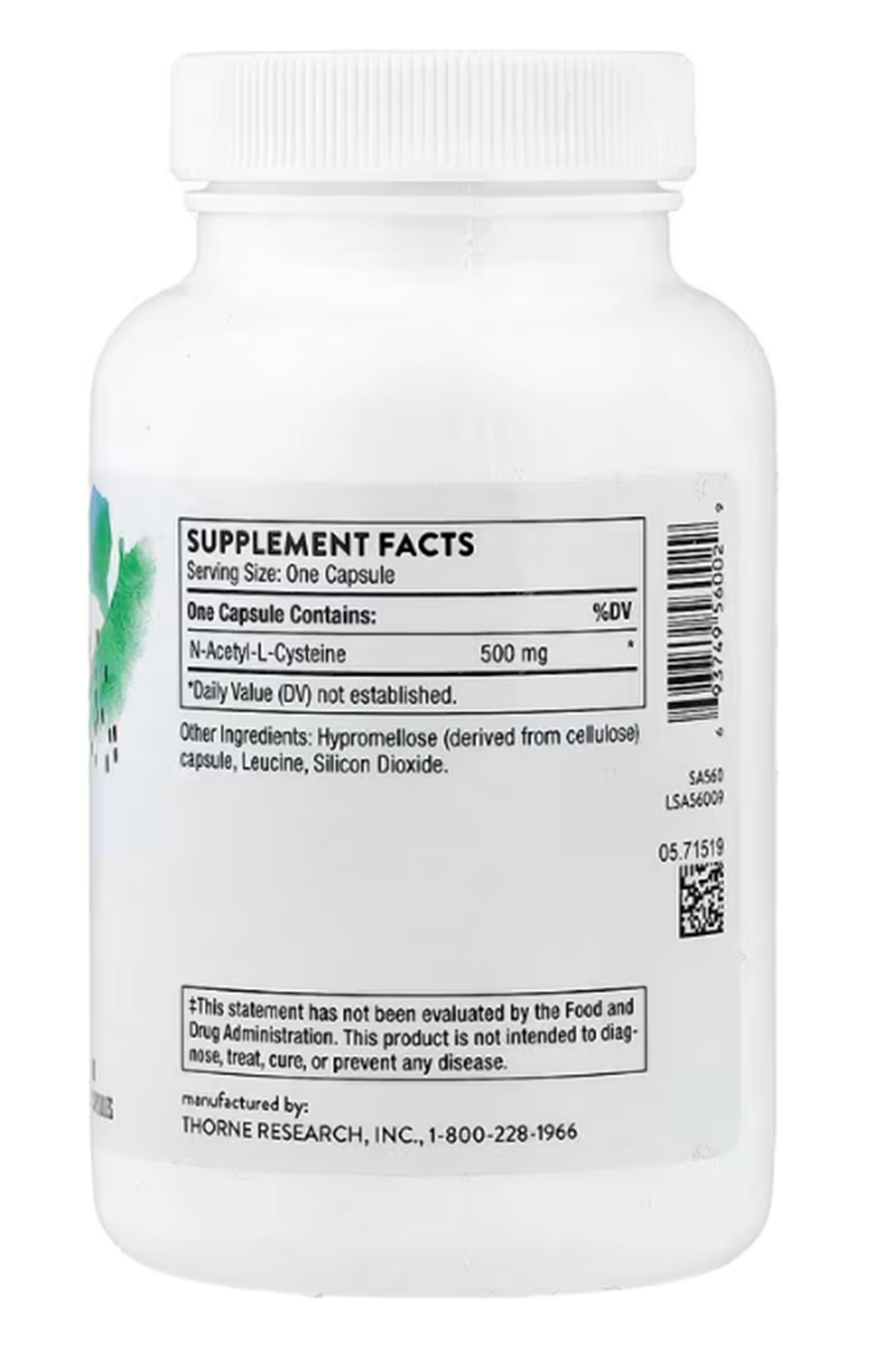 Thorne N-Acetyl L-Cysteine 90 Capsul.ORJ ABD MENŞEİ.(Ösg Özel Sporcu Gıdaları)