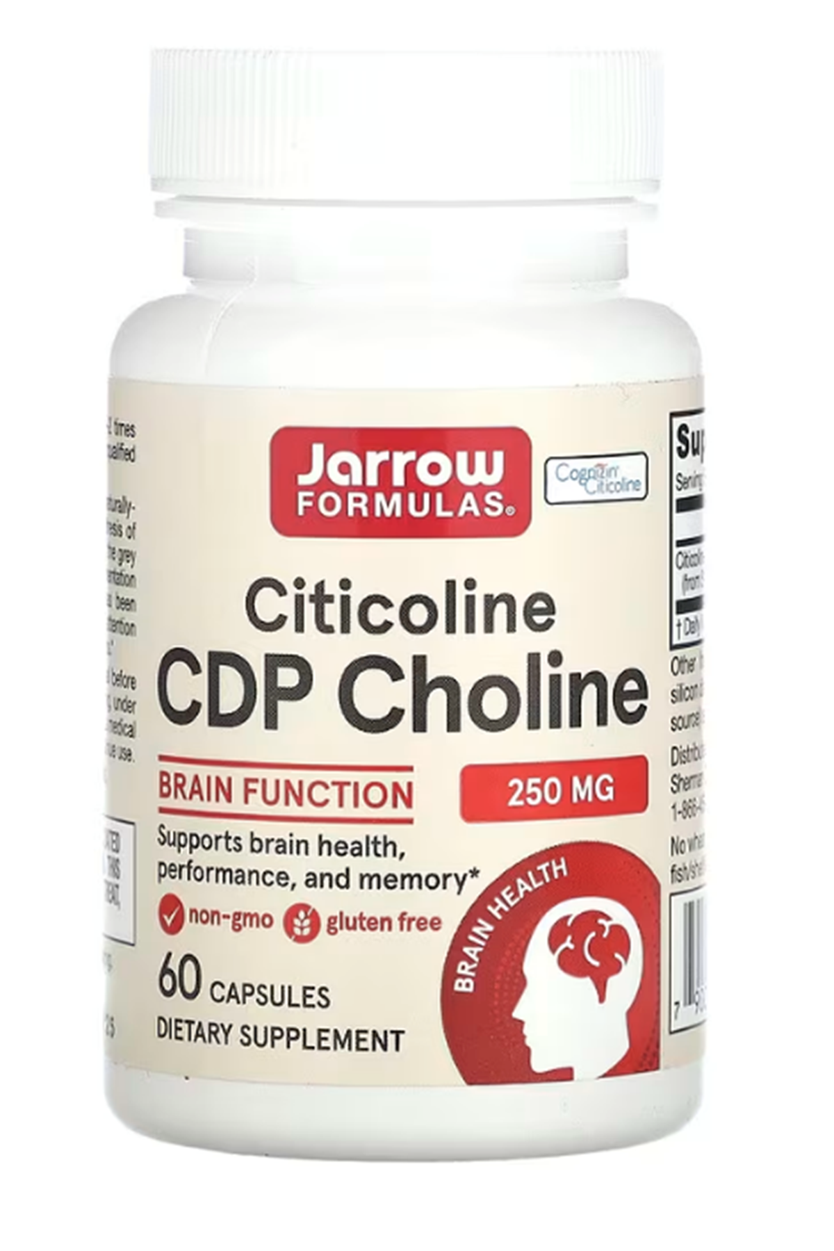 Jarrow Formulas, CDP Citicoline Choline  250 mg, 60 Capsules.