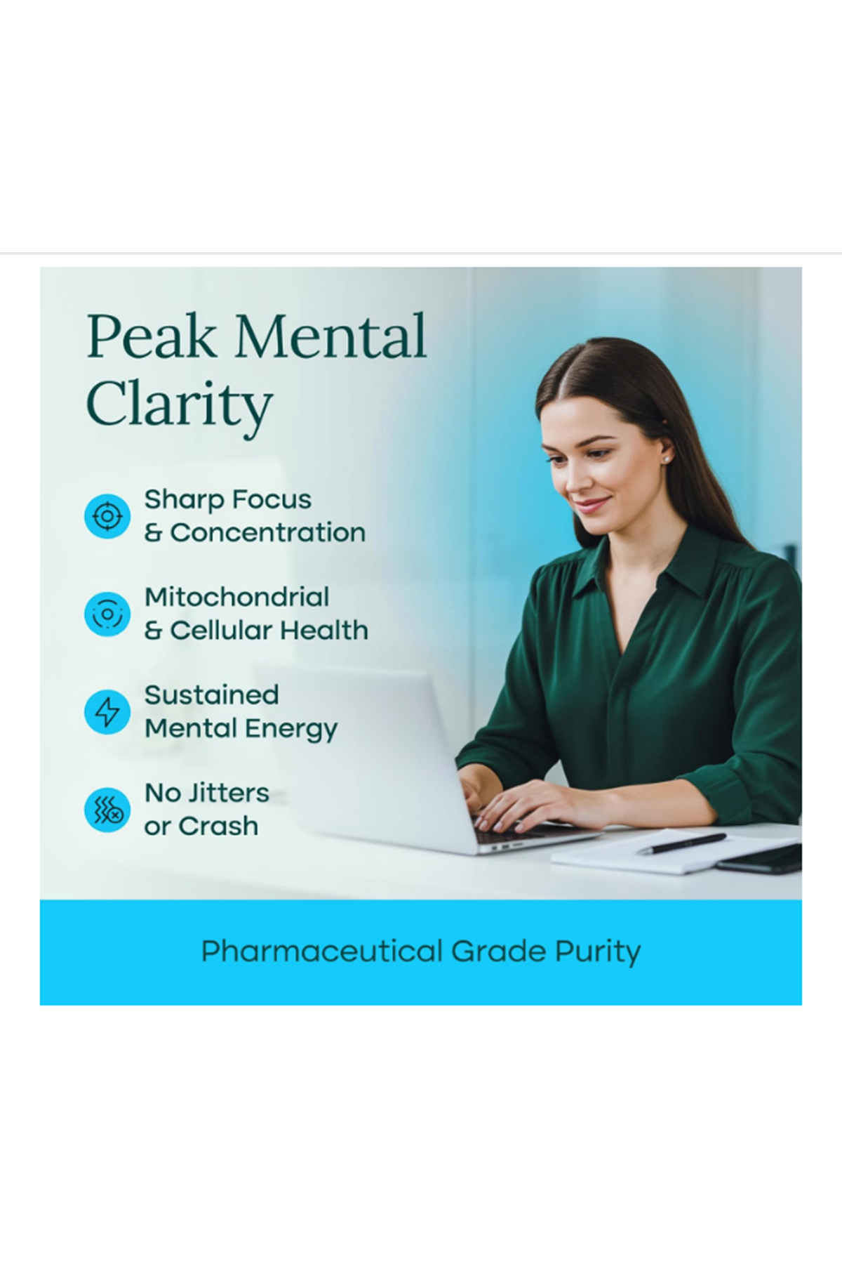 Etta Vita Methylene Blue Drops 60 ML USP Grade 99.99% Pure 1% Solution for Energy Focus, Clarity,Cognition Cellular Support.