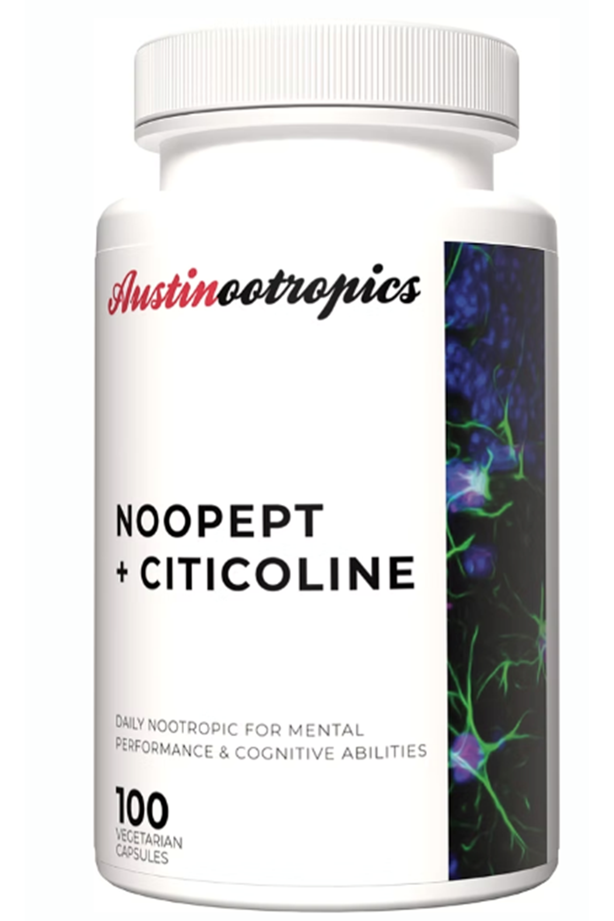 Austinootropics Noopept + Citicoline 180mg 100 Veg Capsules.