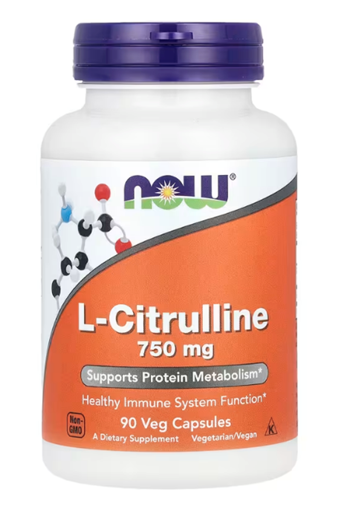 NOW Foods, L-Citrulline, 750 mg, 90 Veg Capsules.