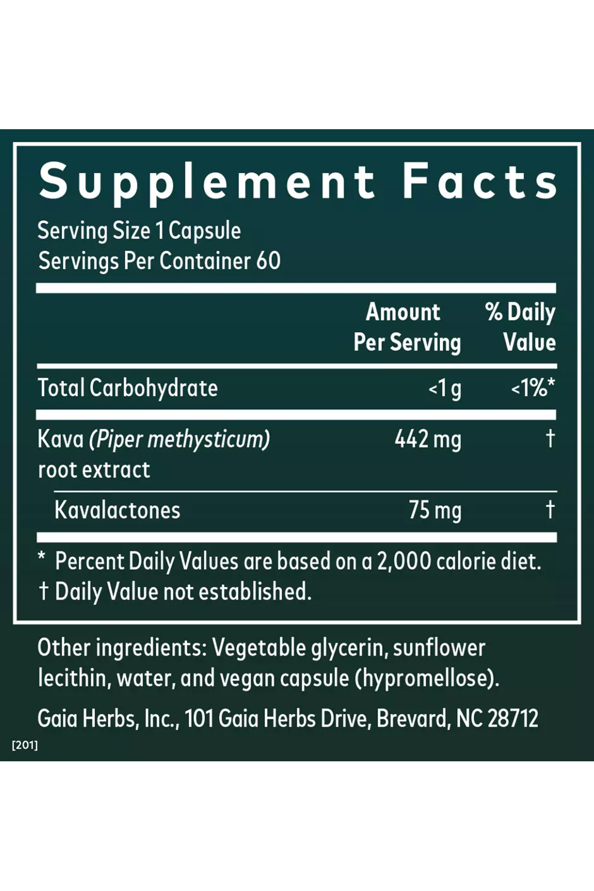 Gaia Herbs Kava Root -  60 Vegan Liquid Phyto-Caps 442mg. USA MENŞEİ.