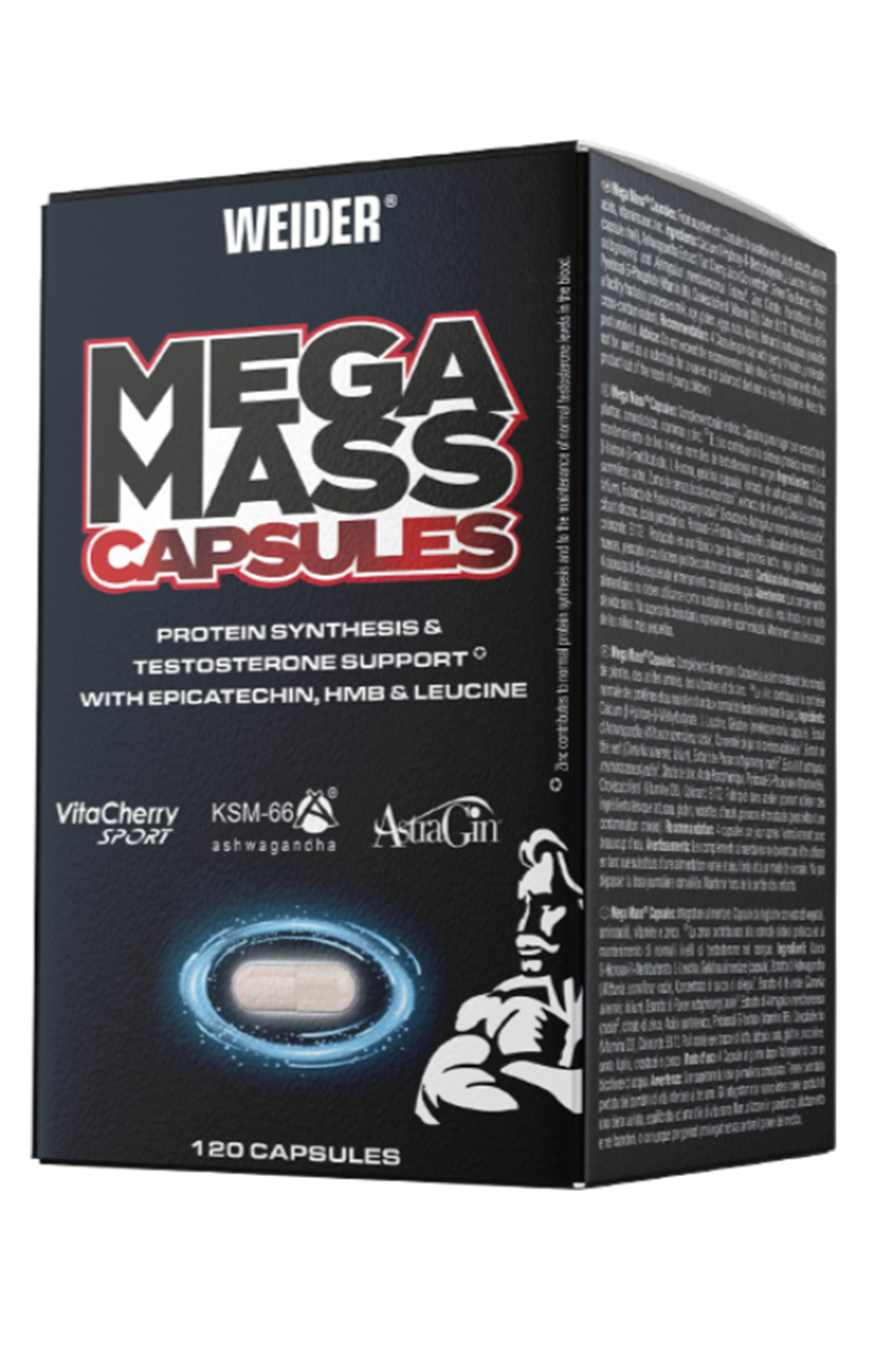 WEIDER MEGA MASS CAPSULES (( SKT: 06.2026 )) SUPER POWERFUL MUSCLE GROWTH STIMULATOR 120 Capsul 73.