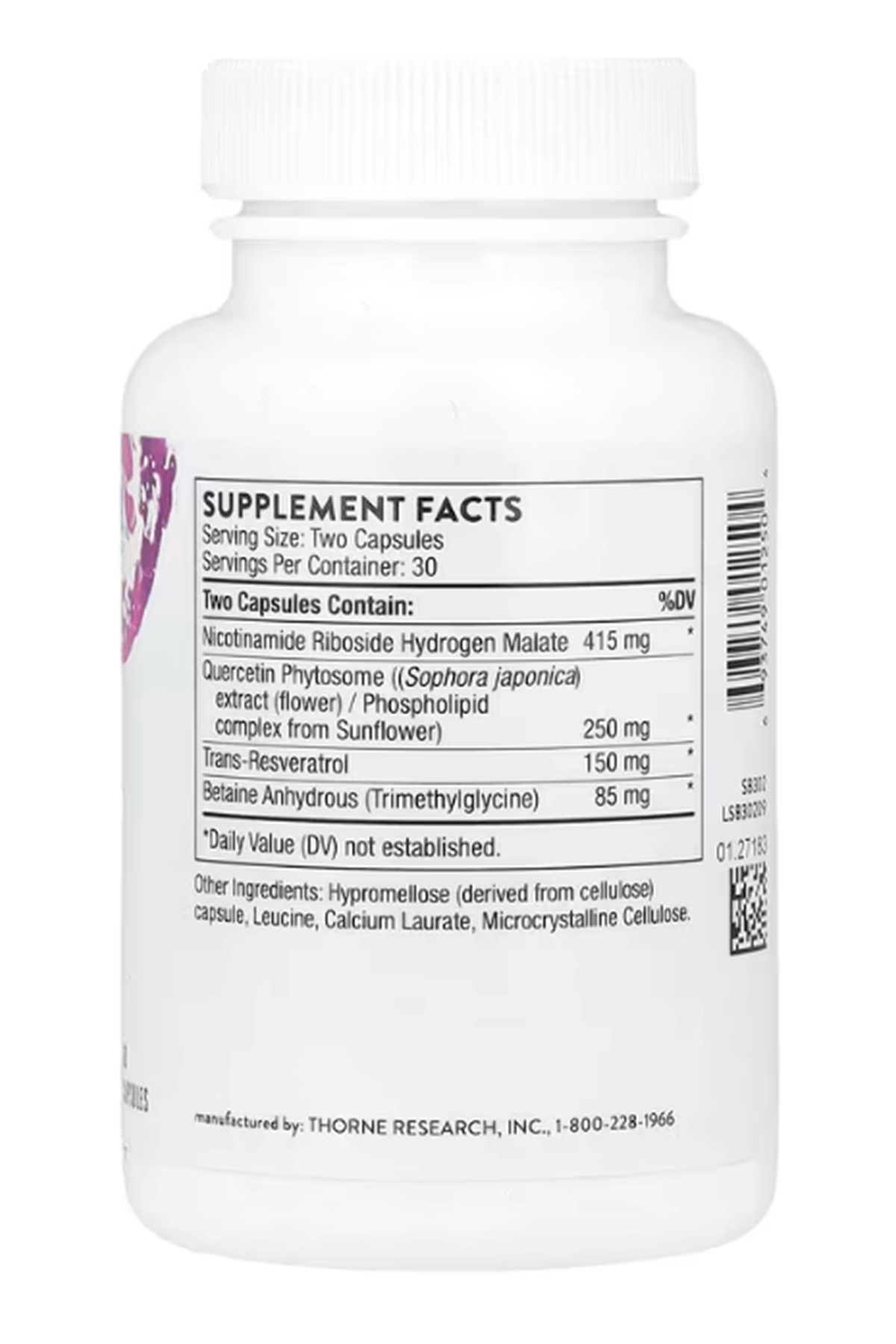 THORNE  ResveraCel  Nicotinamide Riboside Quercetin Phytosome Resveratrol  60 Capsul.Orj Abd Menşei.