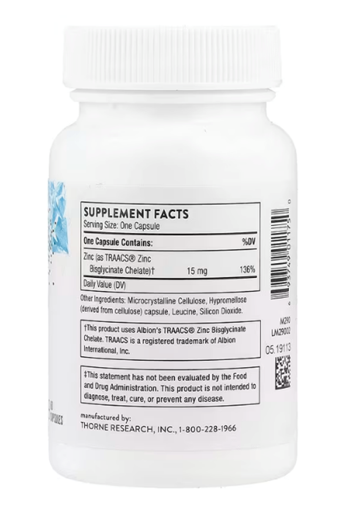 Thorne Zinc Bisglycinate 15mg 60 Capsul.Orj Abd Menşei.