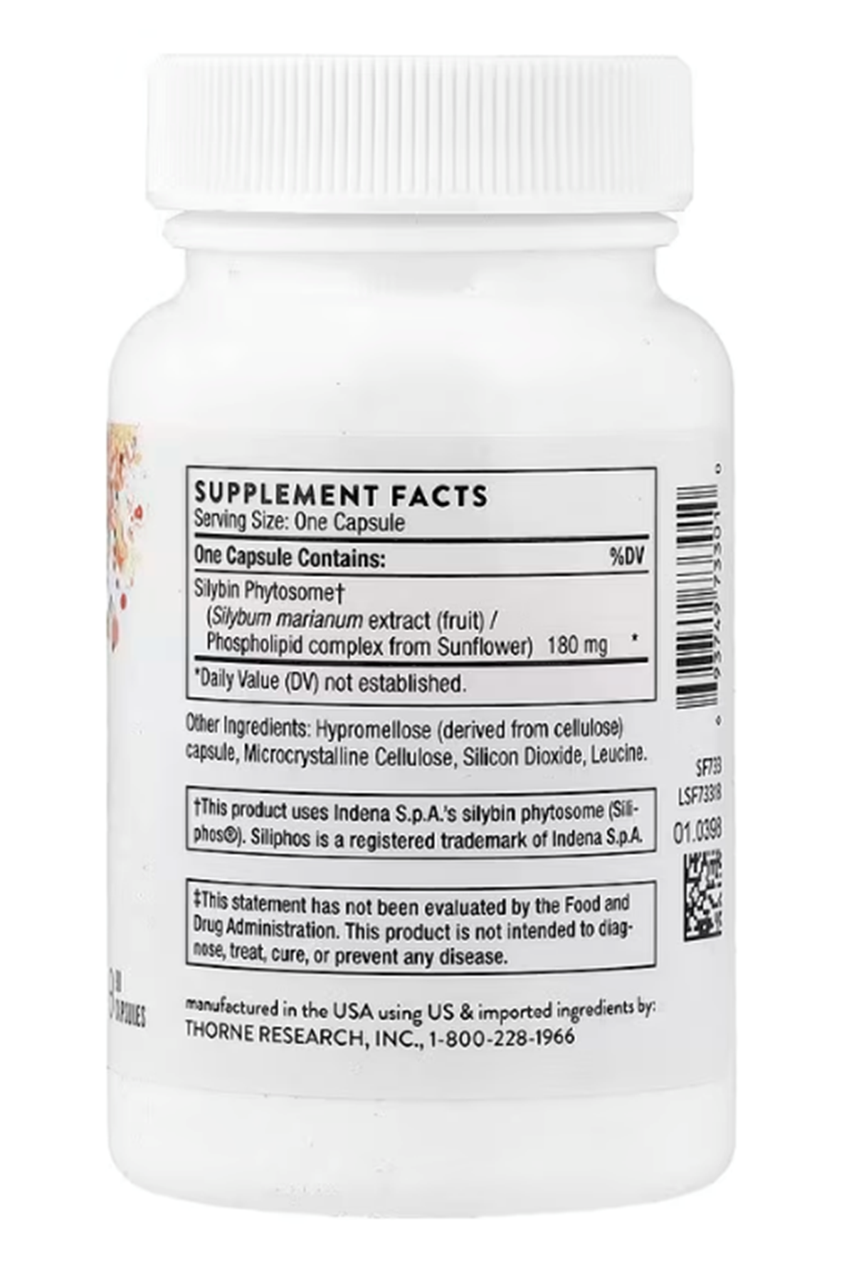 Thorne Milk Thistle Phytosome 90 Capsul (180 mg per Capsule).Orj Abd Menşei.