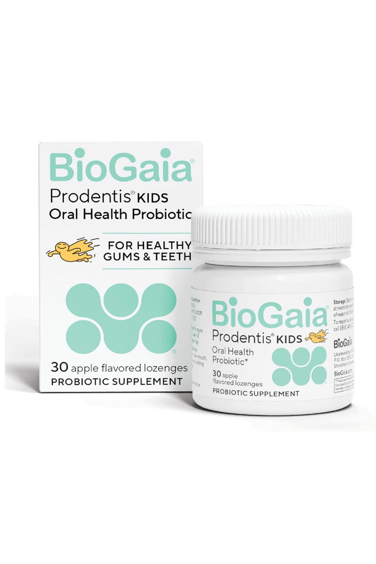 BioGaia Prodentis Kids Dental Probiotics for Teeth Gut Health Probiotics  30 Apple-Flavored Lozenges.