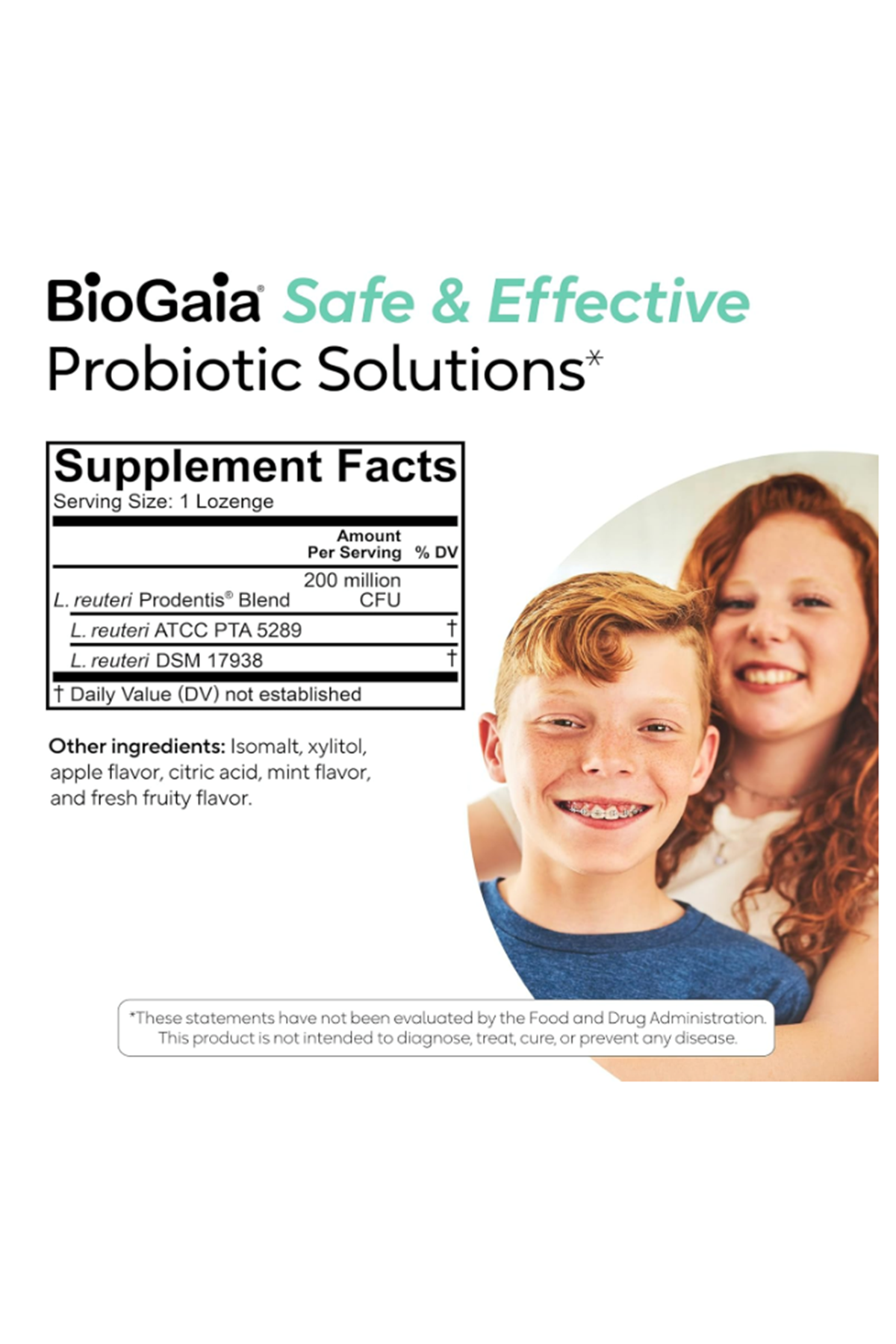 BioGaia Prodentis Kids Dental Probiotics for Teeth Gut Health Probiotics  30 Apple-Flavored Lozenges.