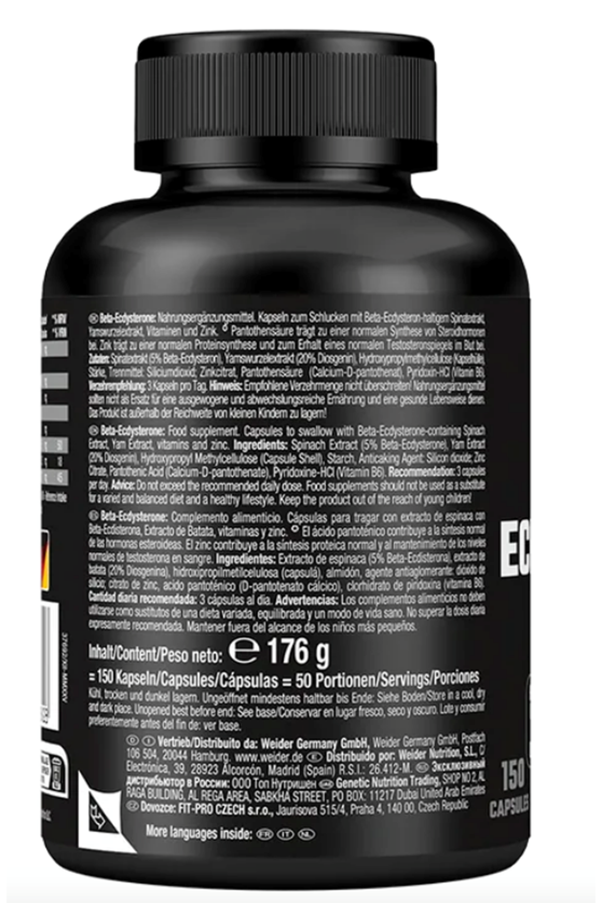 Weıder Beta Ecdysterone 150 capsul.Made ın Germany.