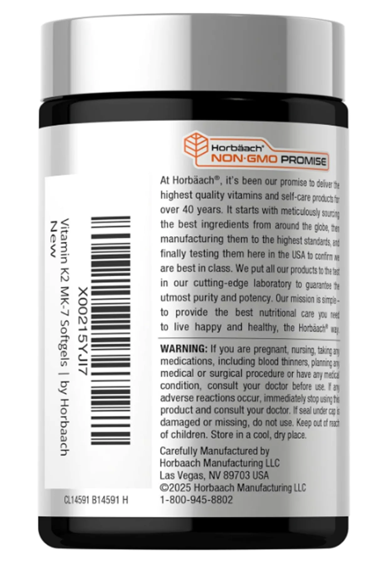 Horbaach (Ösg Özel Sporcu Gıdaları) Vitamin D3 K2 5000 iu  100mcg MK-7 Complex  180 Softgel.Abd Menşei.