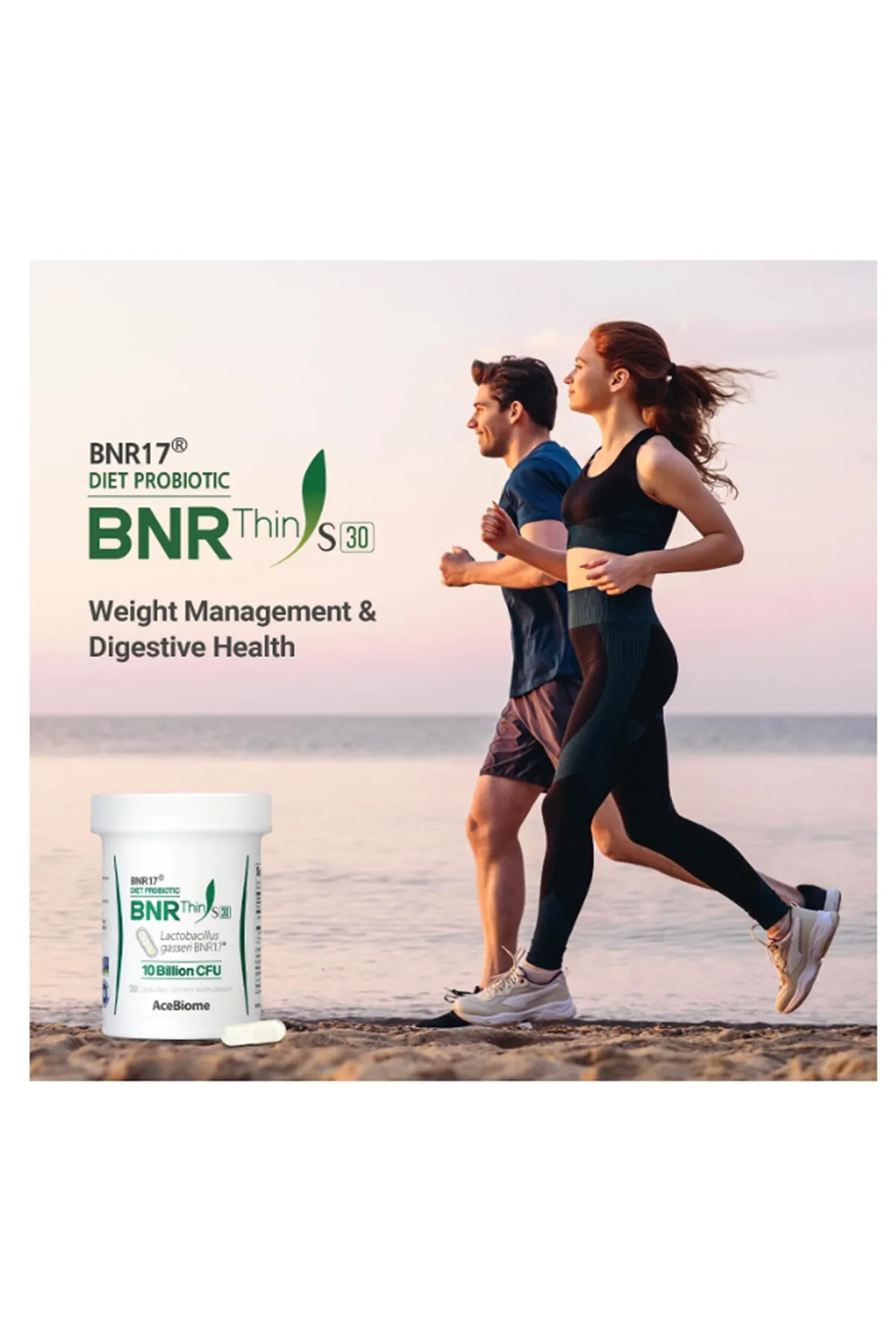 AceBiome BNRThin S30, Lactobacillus Gasseri BNR17, 10 Billion CFU, 30Capsules.