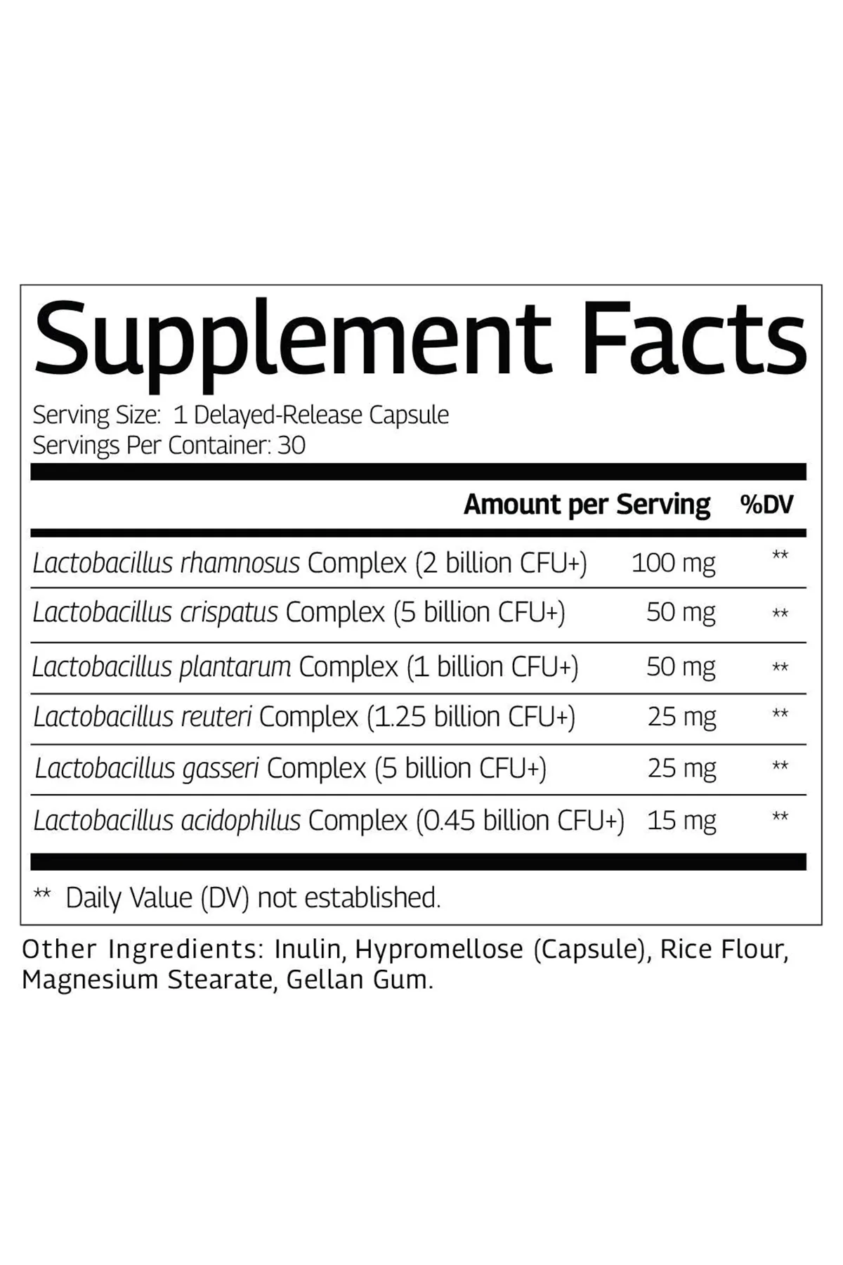 VINATURA Lactobacillus 30 Capsul Crispatus, Reuteri, Gasseri, Rhamnosus, Plantarum & Acidophilus – Women’s Probiotic.Abd.55.