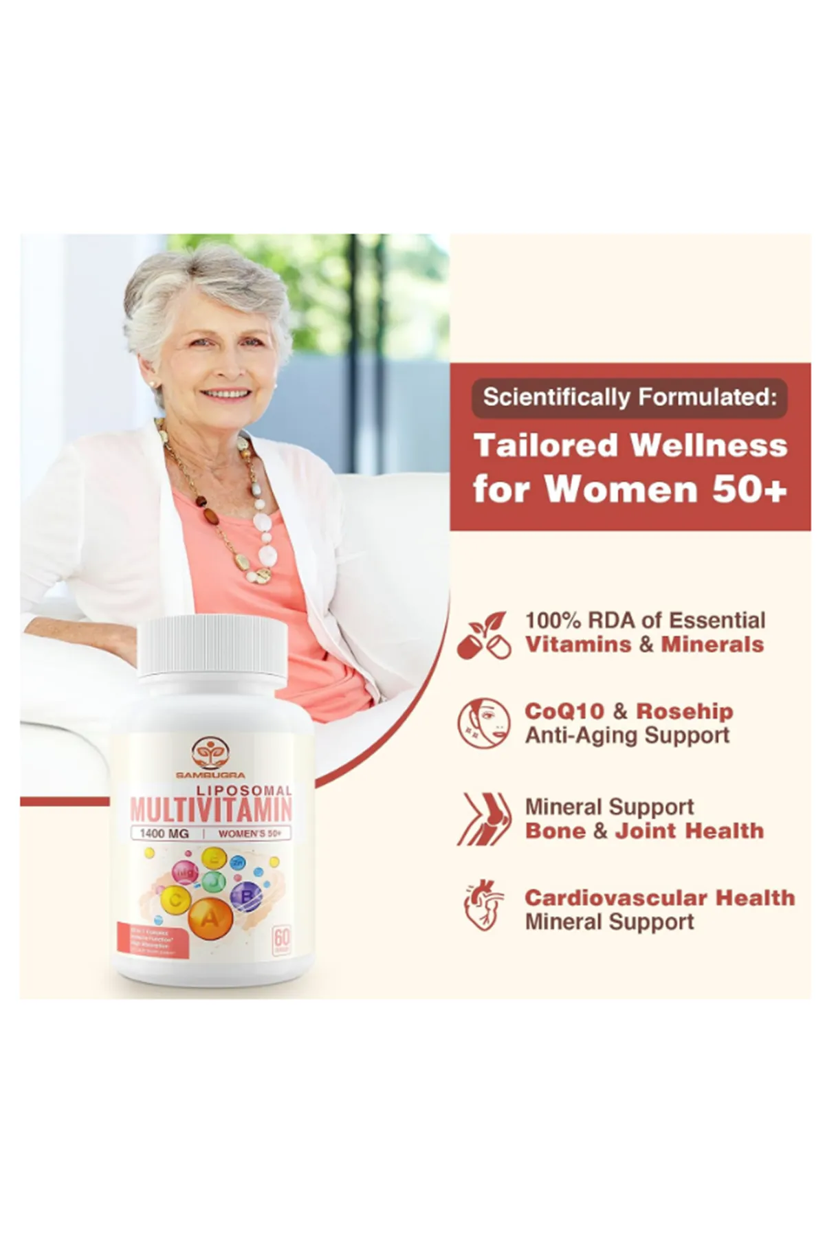 Sambugra Liposomal Multivitamin for Women 50+ 60 Capsul.(Ösg Özel Sporcu Gıdaları)
