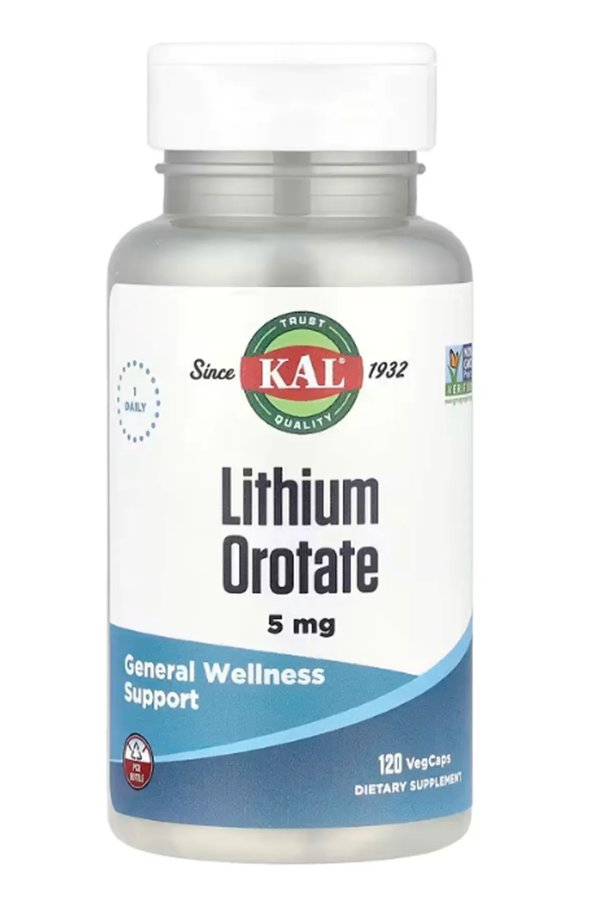 KAL, Lithium Orotate, 5 mg, 120 VegCaps.(Ösg Özel Sporcu Gıdaları)